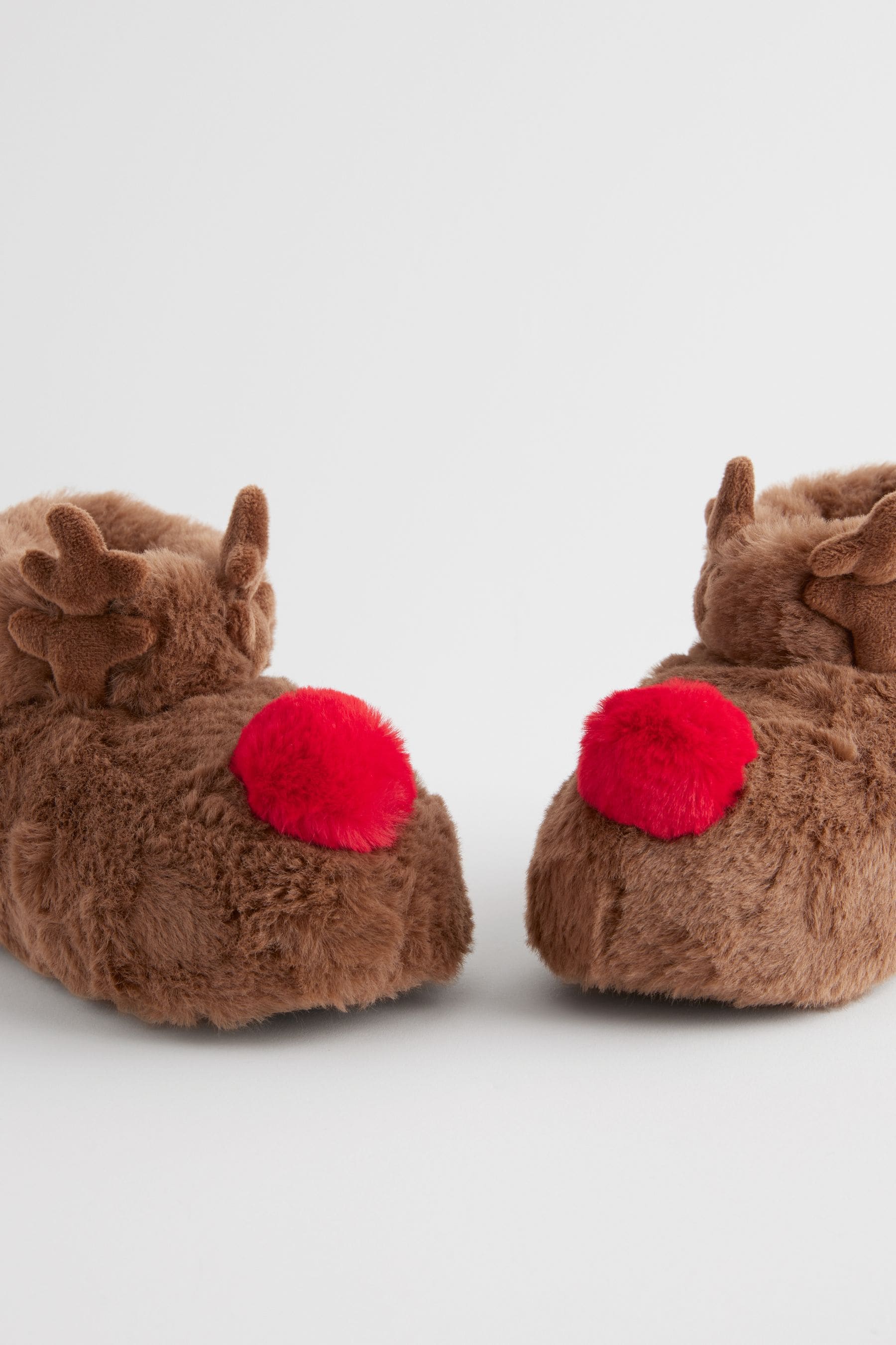 Brown Reindeer Slipper Boots