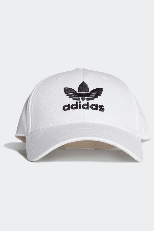 White/Black adidas Originals Trefoil 100% Cotton Baseball Cap