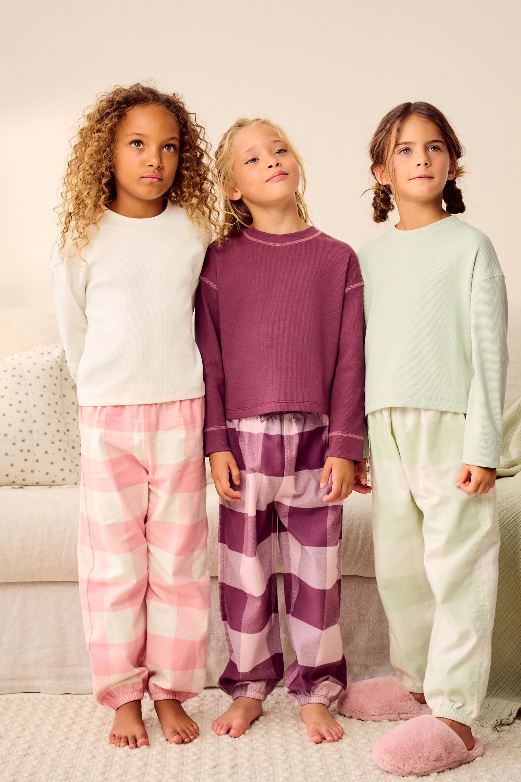 Green/Purple Woven Jogger Pyjamas 3 Pack (3-16yrs)