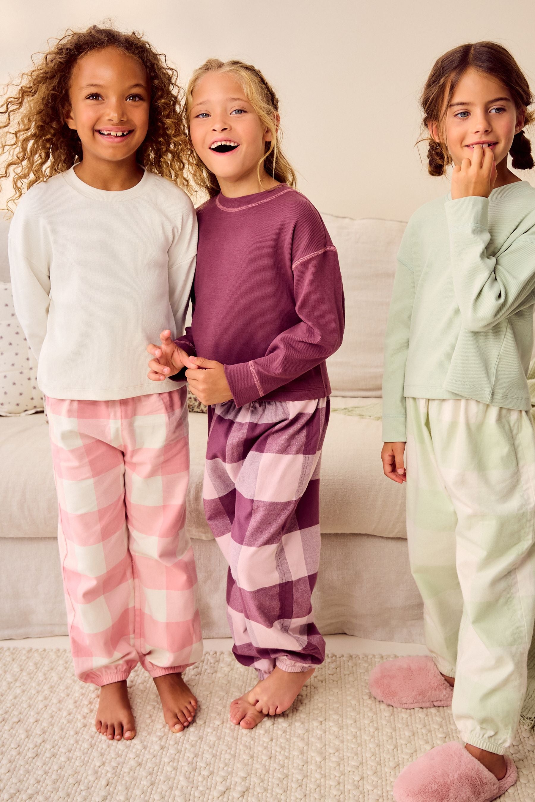 Green/Purple Woven Jogger Pyjamas 3 Pack (3-16yrs)