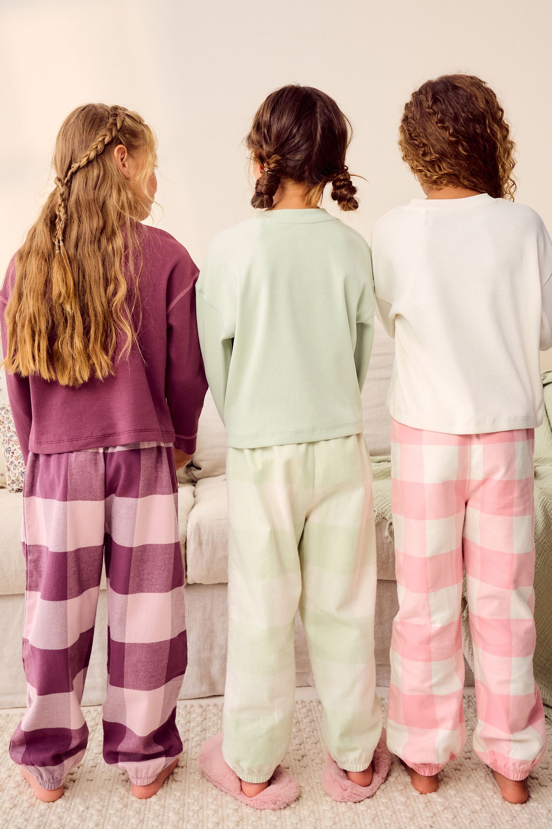 Green/Purple Woven Jogger Pyjamas 3 Pack (3-16yrs)