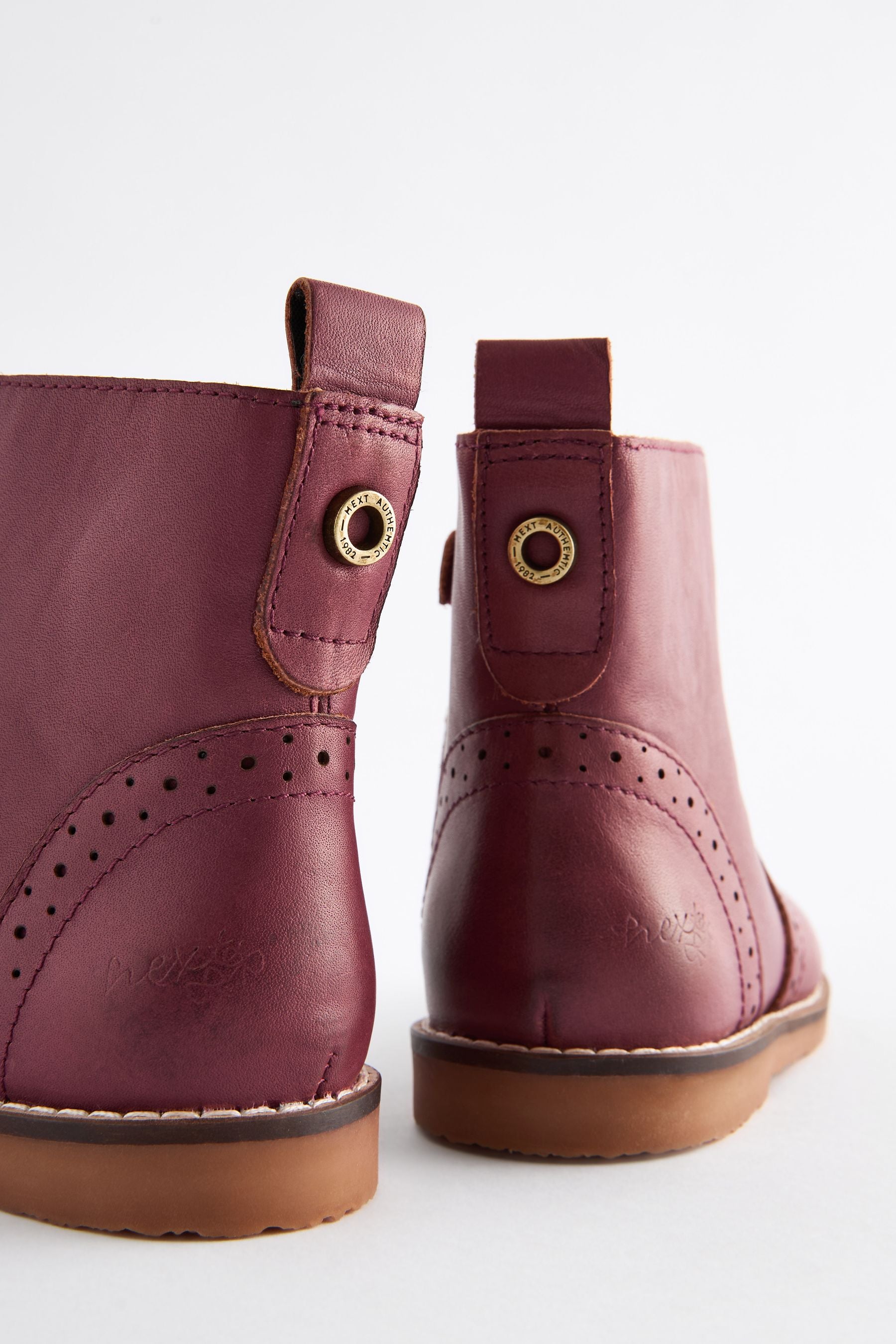 Pink Ankle Leather Cosy Lined Boots