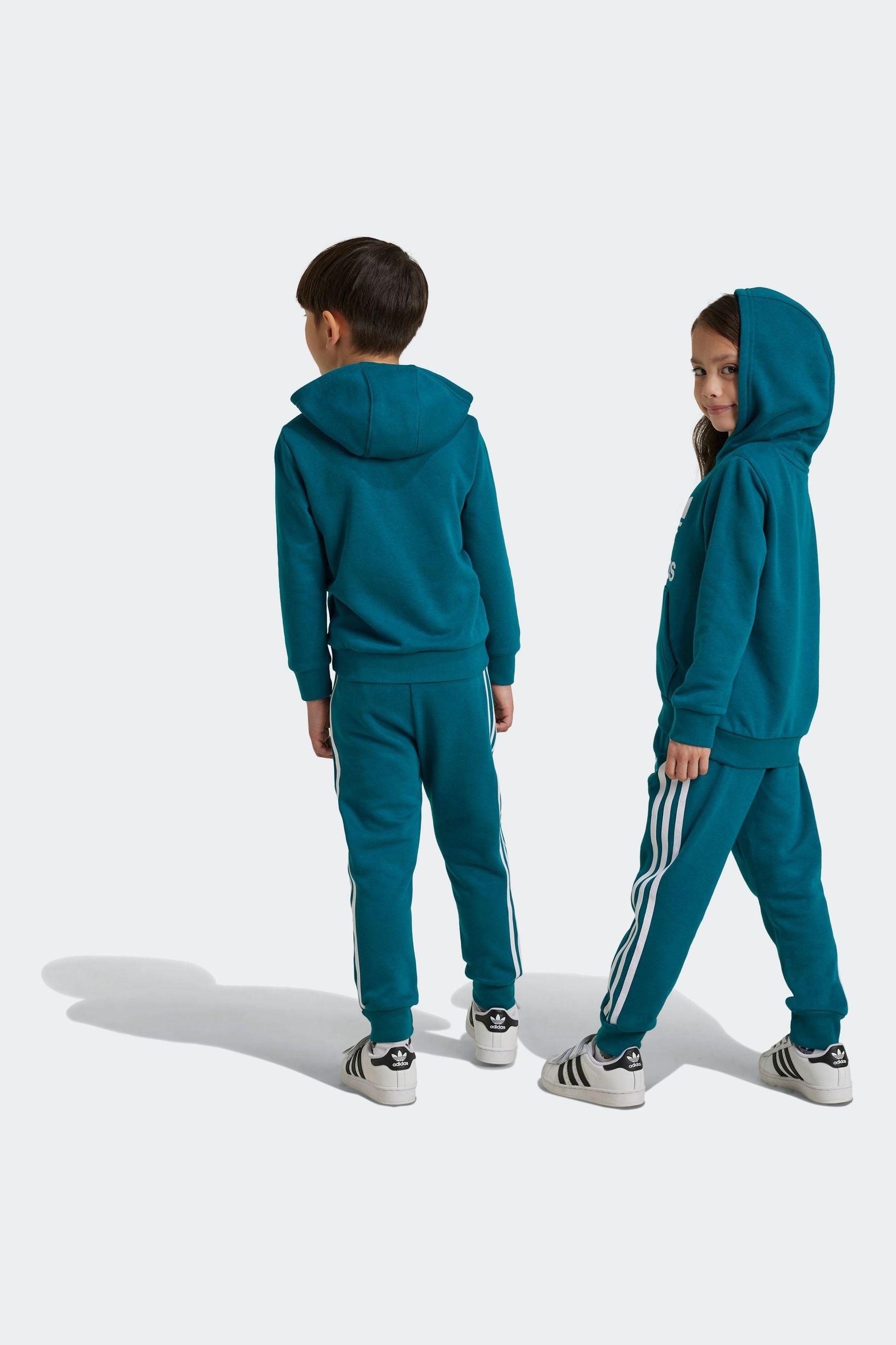 adidas Teal Blue Kids Originals Adicolor Hoodie Set