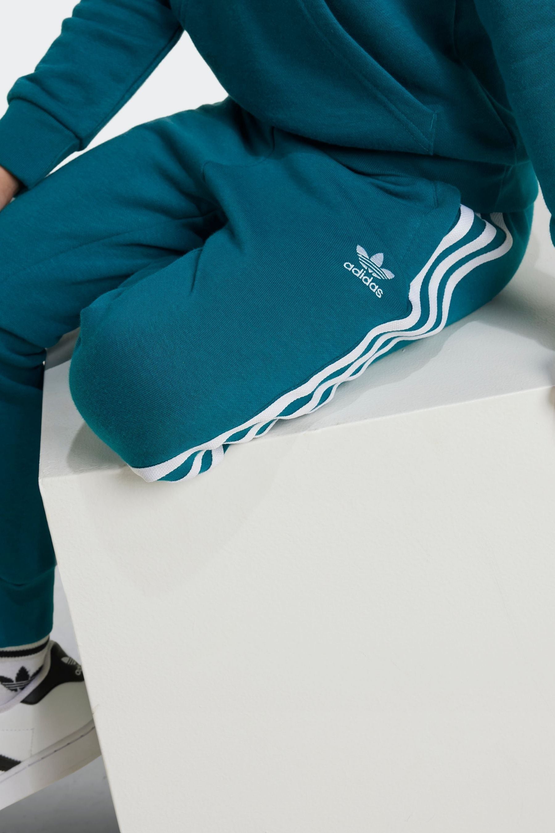 adidas Teal Blue Kids Originals Adicolor Hoodie Set