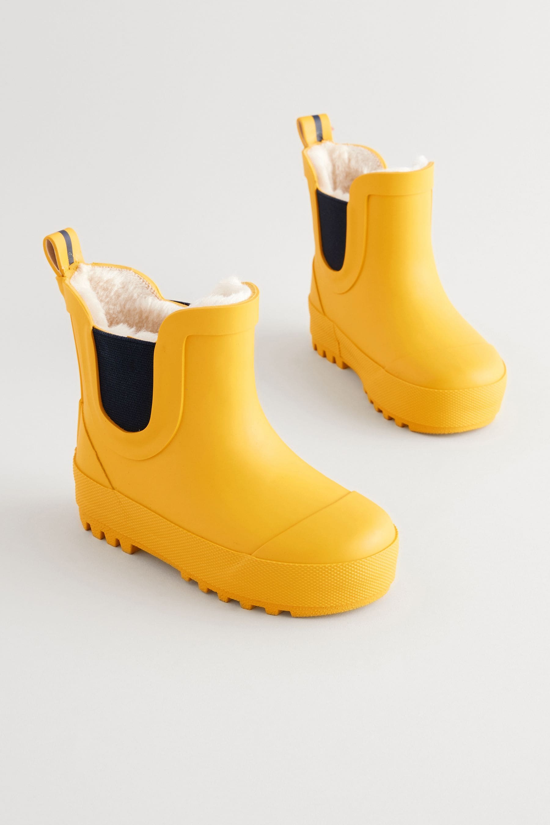 Yellow Warm Lined Ankle Wellies