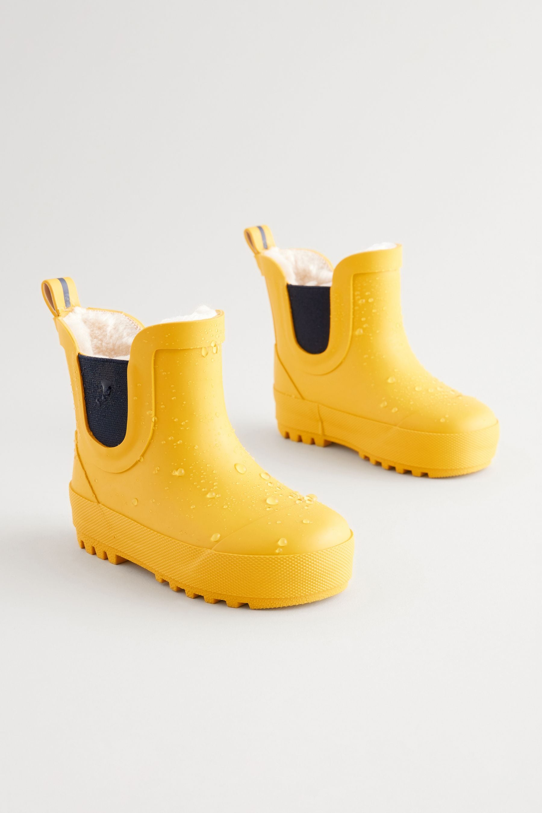 Yellow Warm Lined Ankle Wellies