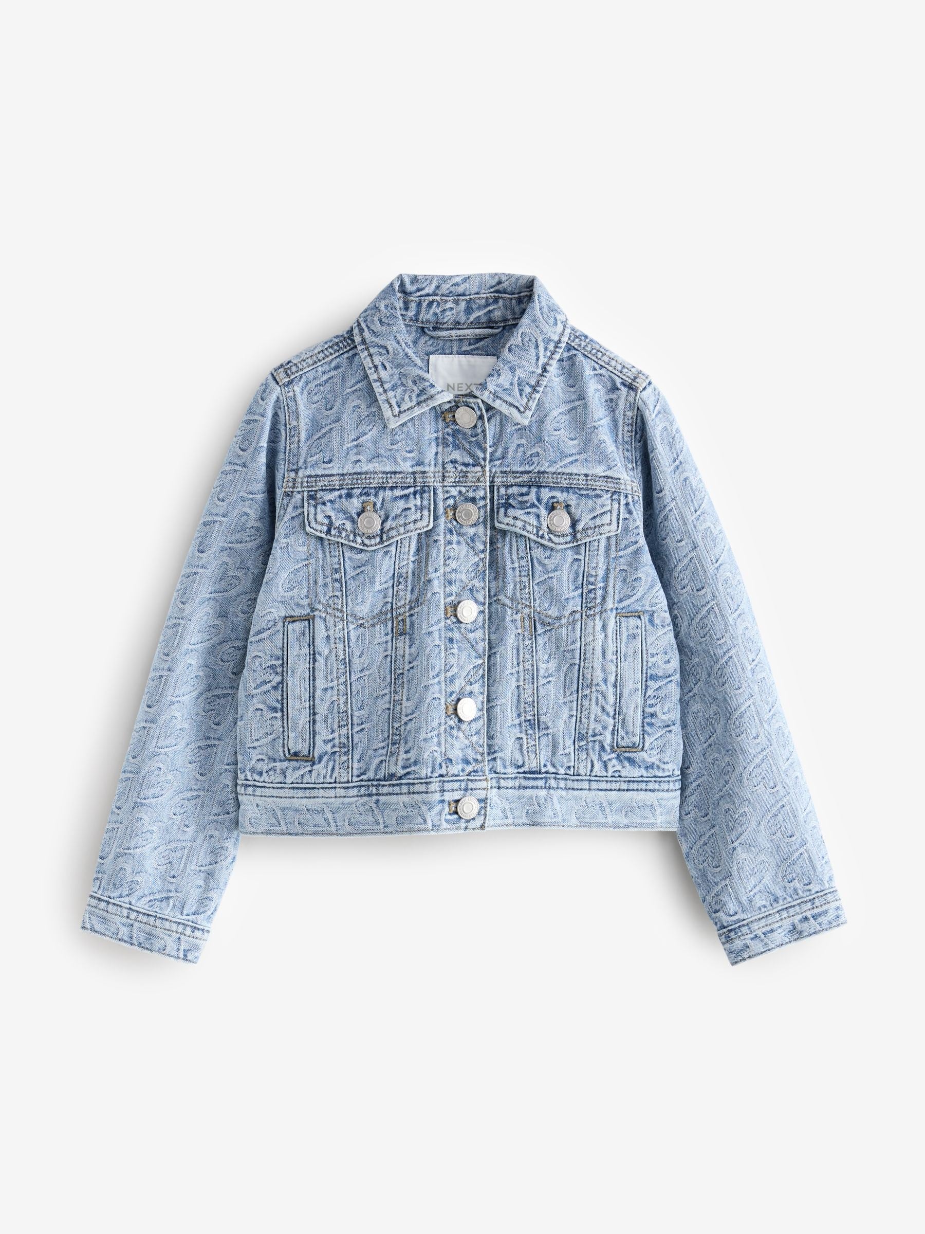 Mid Blue Denim Denim Heart Western 100% Cotton Jacket (3-16yrs)