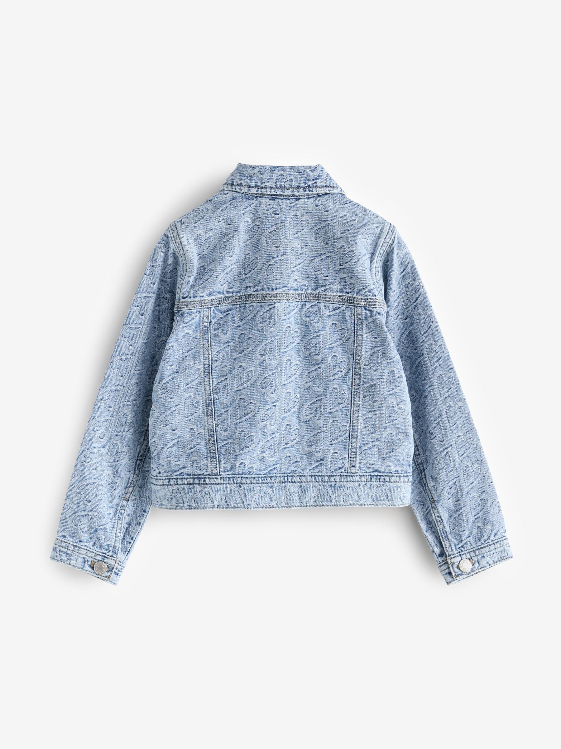 Mid Blue Denim Denim Heart Western 100% Cotton Jacket (3-16yrs)