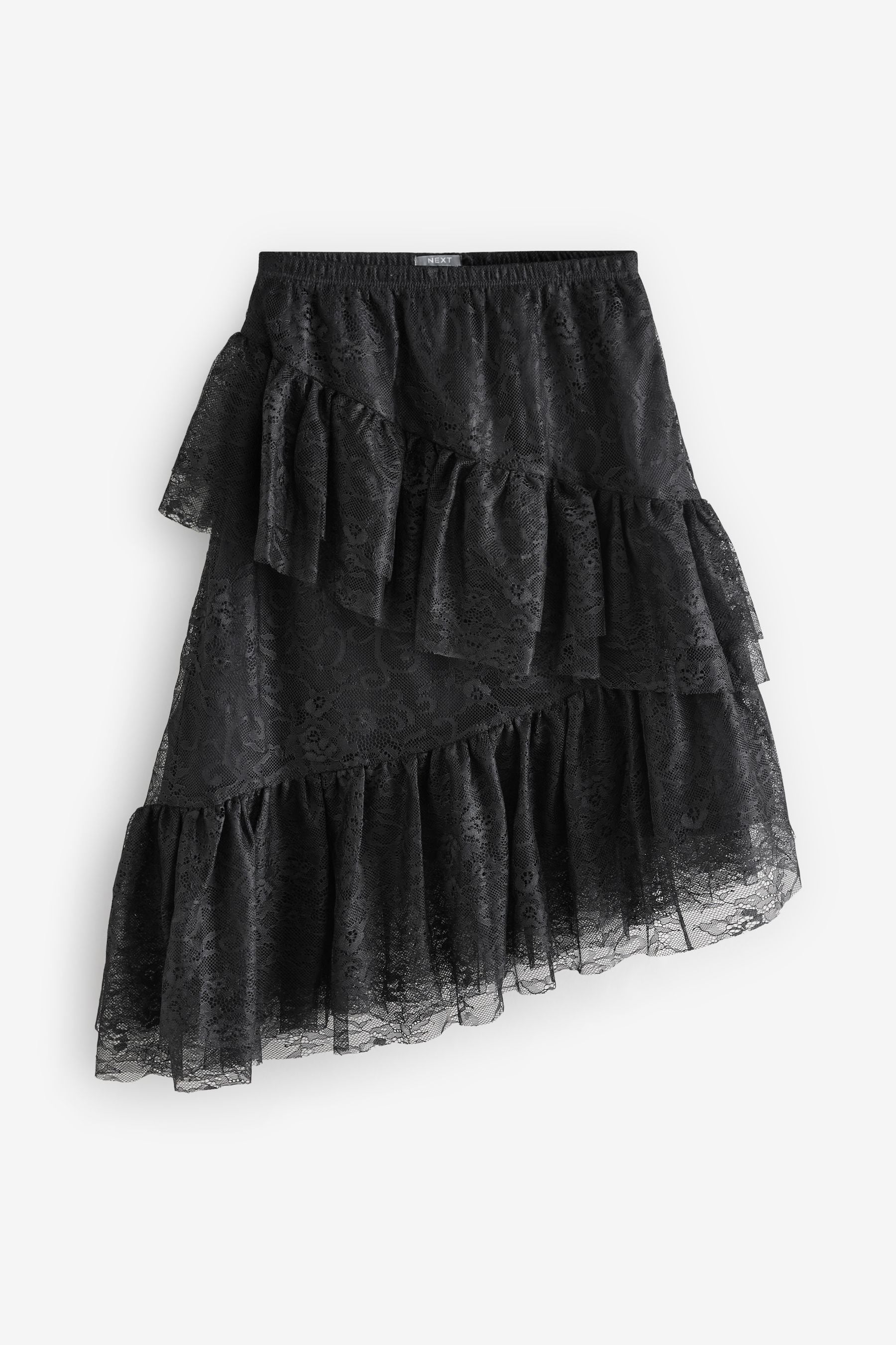 Black Lace Tiered Skirt (3-16yrs)