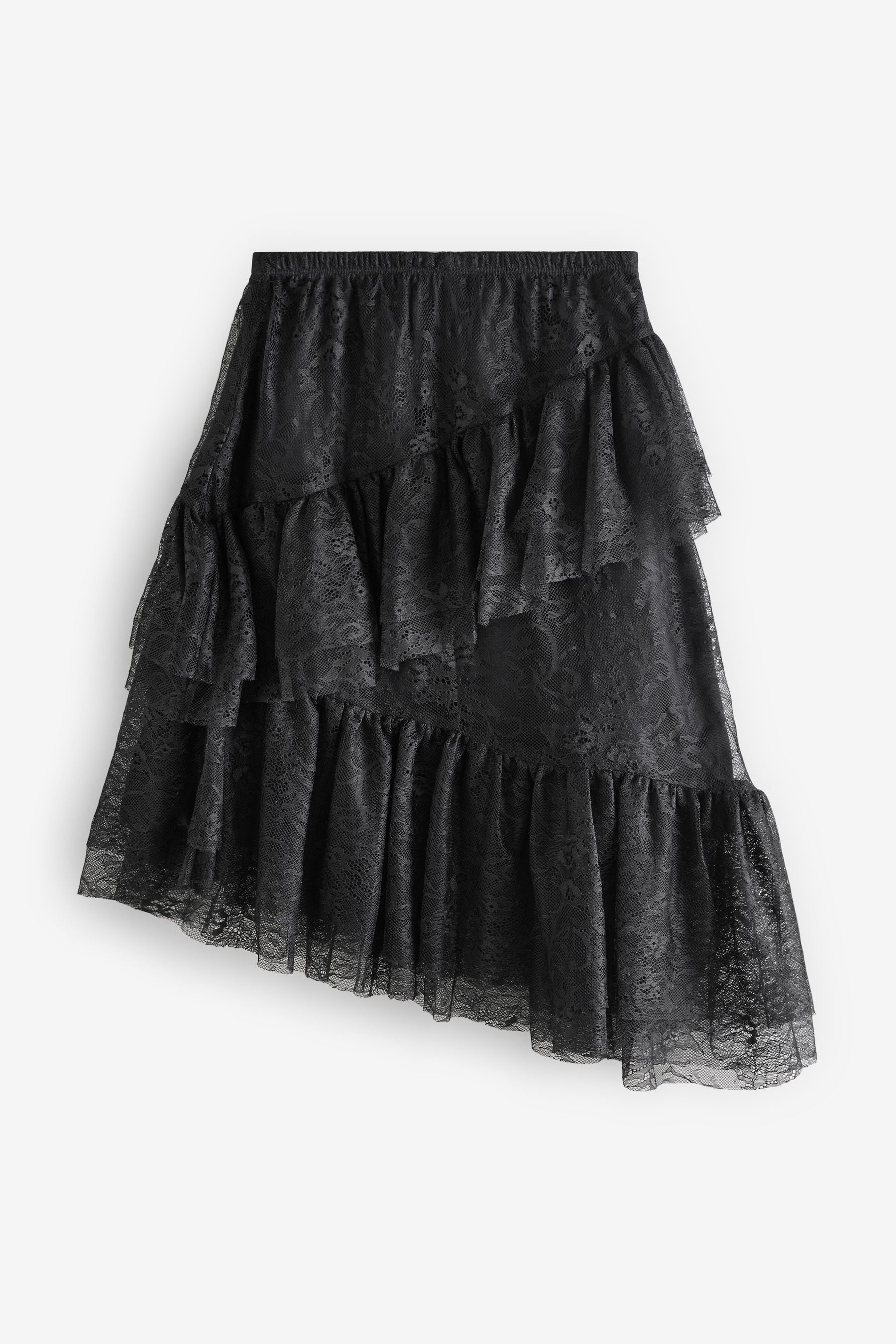 Black Lace Tiered Skirt (3-16yrs)