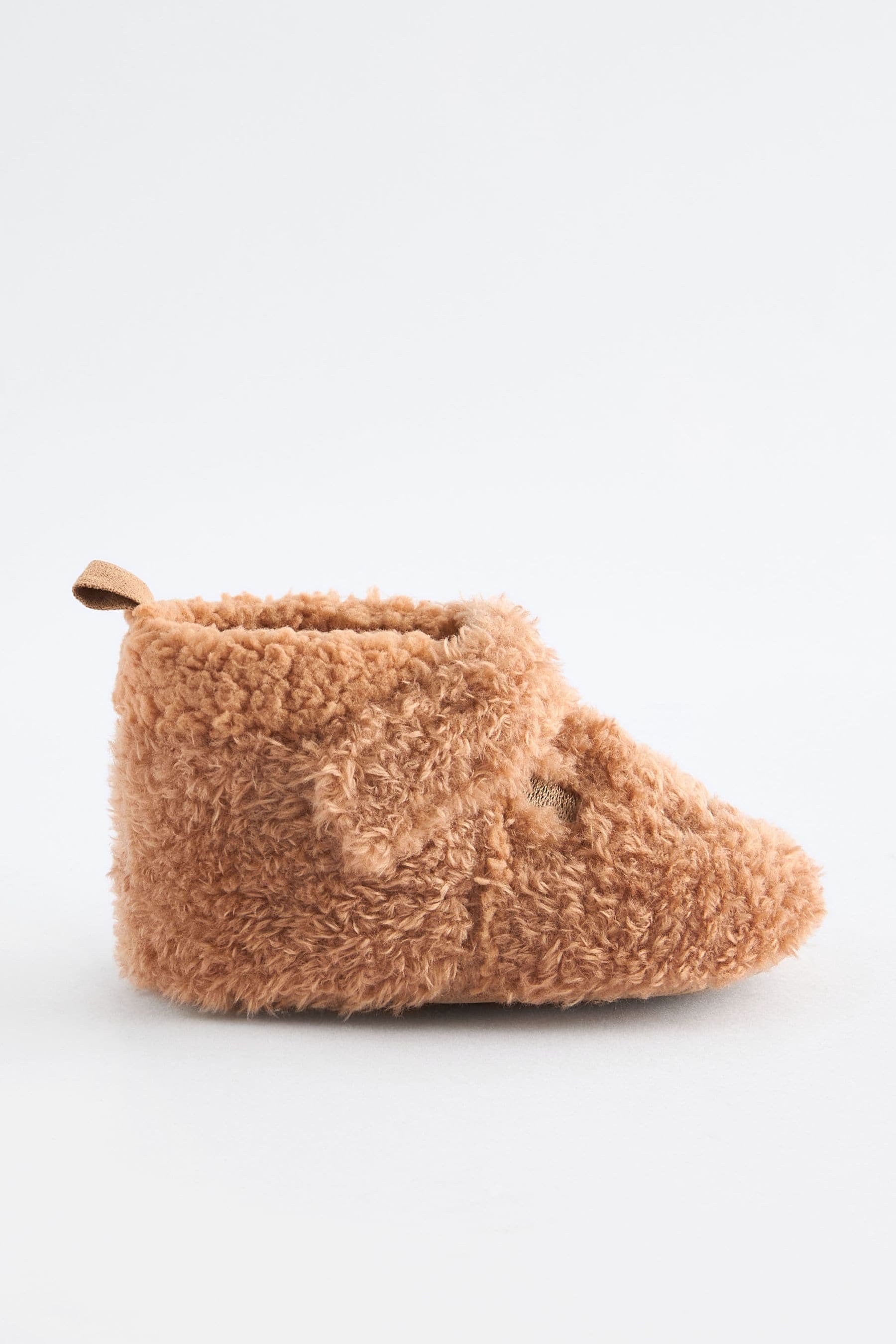 Neutral Brown Touch Fastening Character Baby Booties (0-2mths)