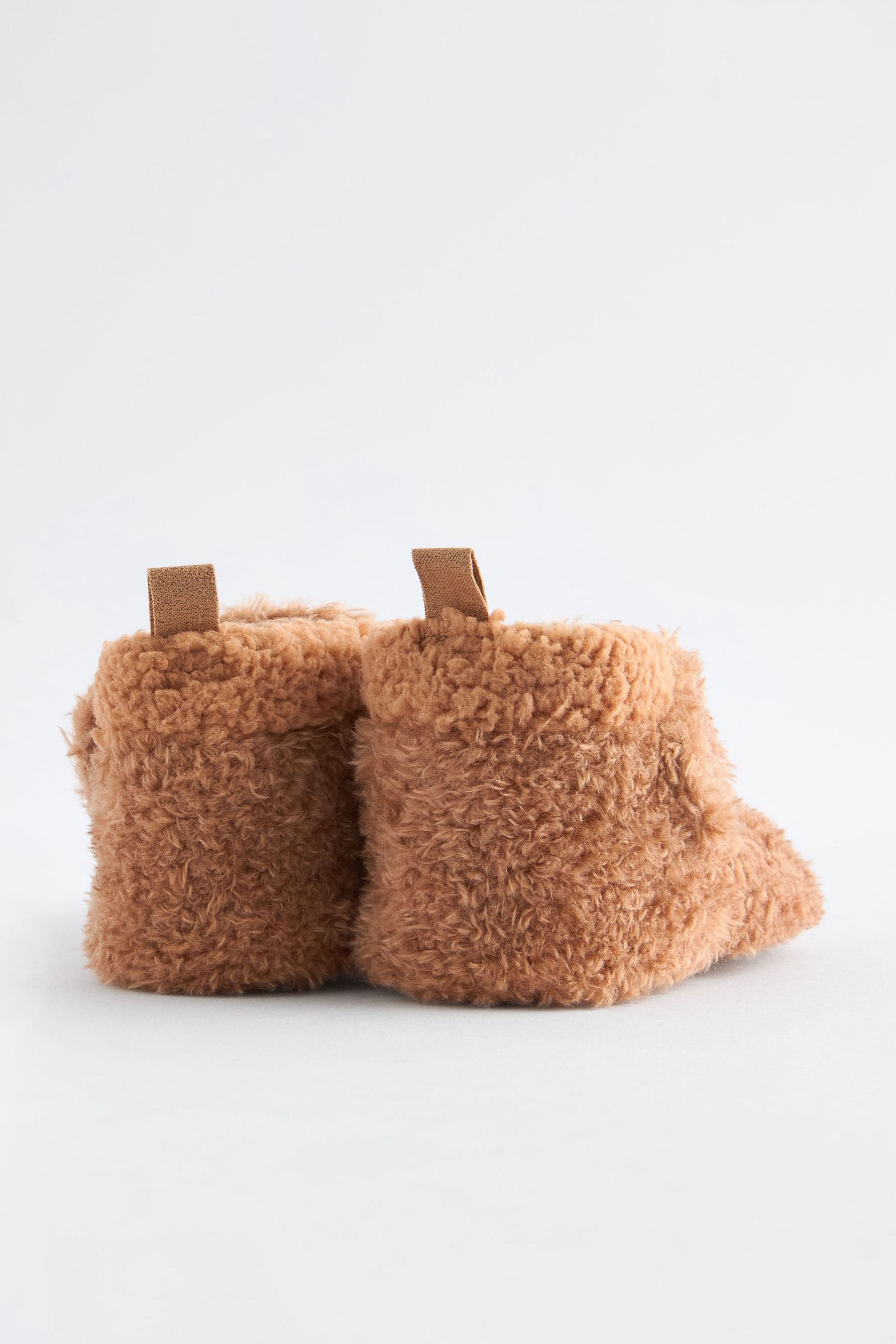 Neutral Brown Touch Fastening Character Baby Booties (0-2mths)