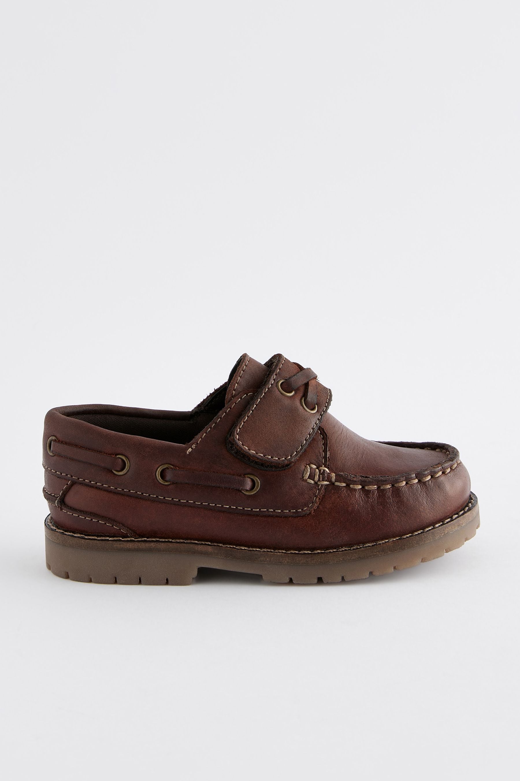 Tan Brown Touch Fastening Boat Shoes