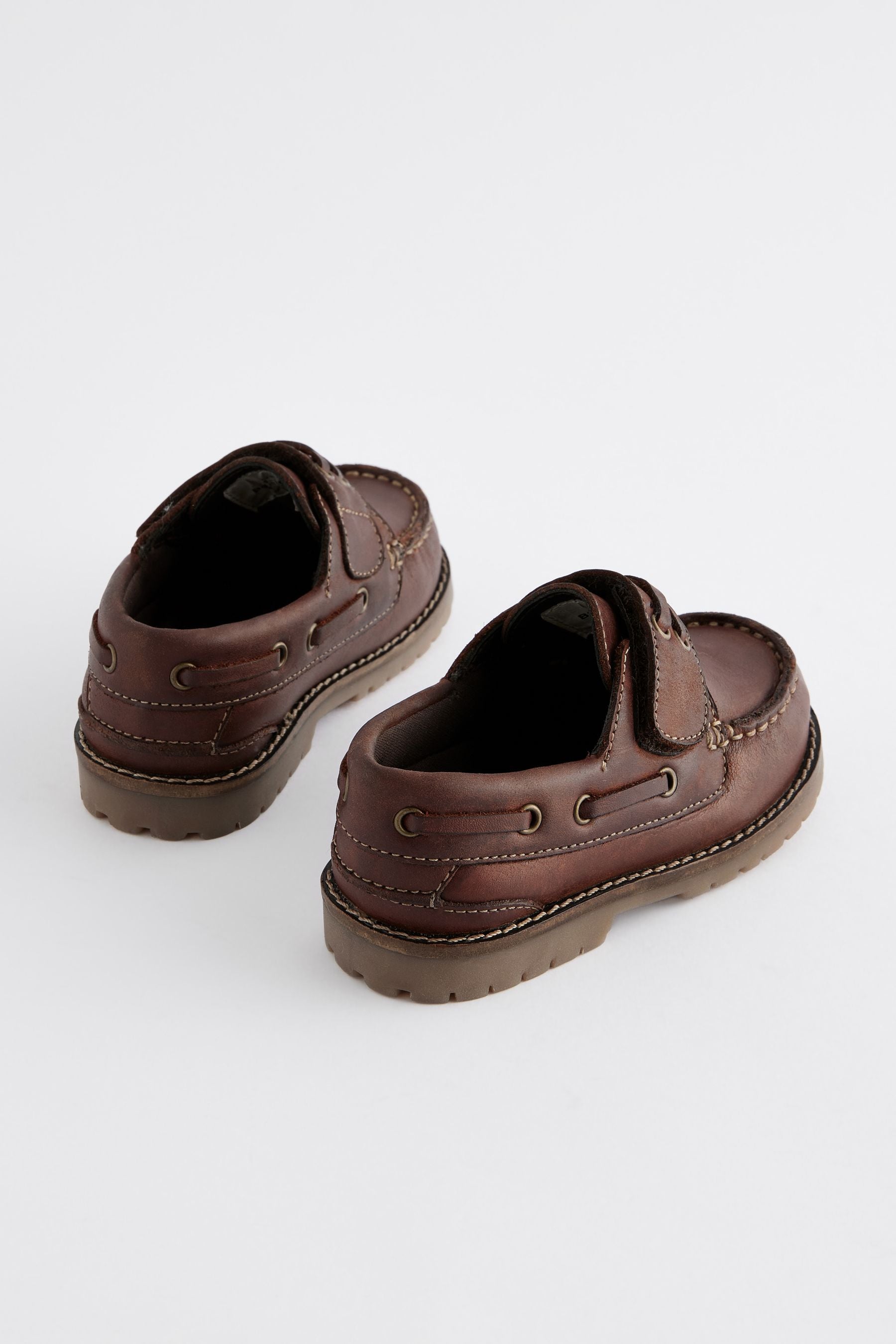 Tan Brown Touch Fastening Boat Shoes