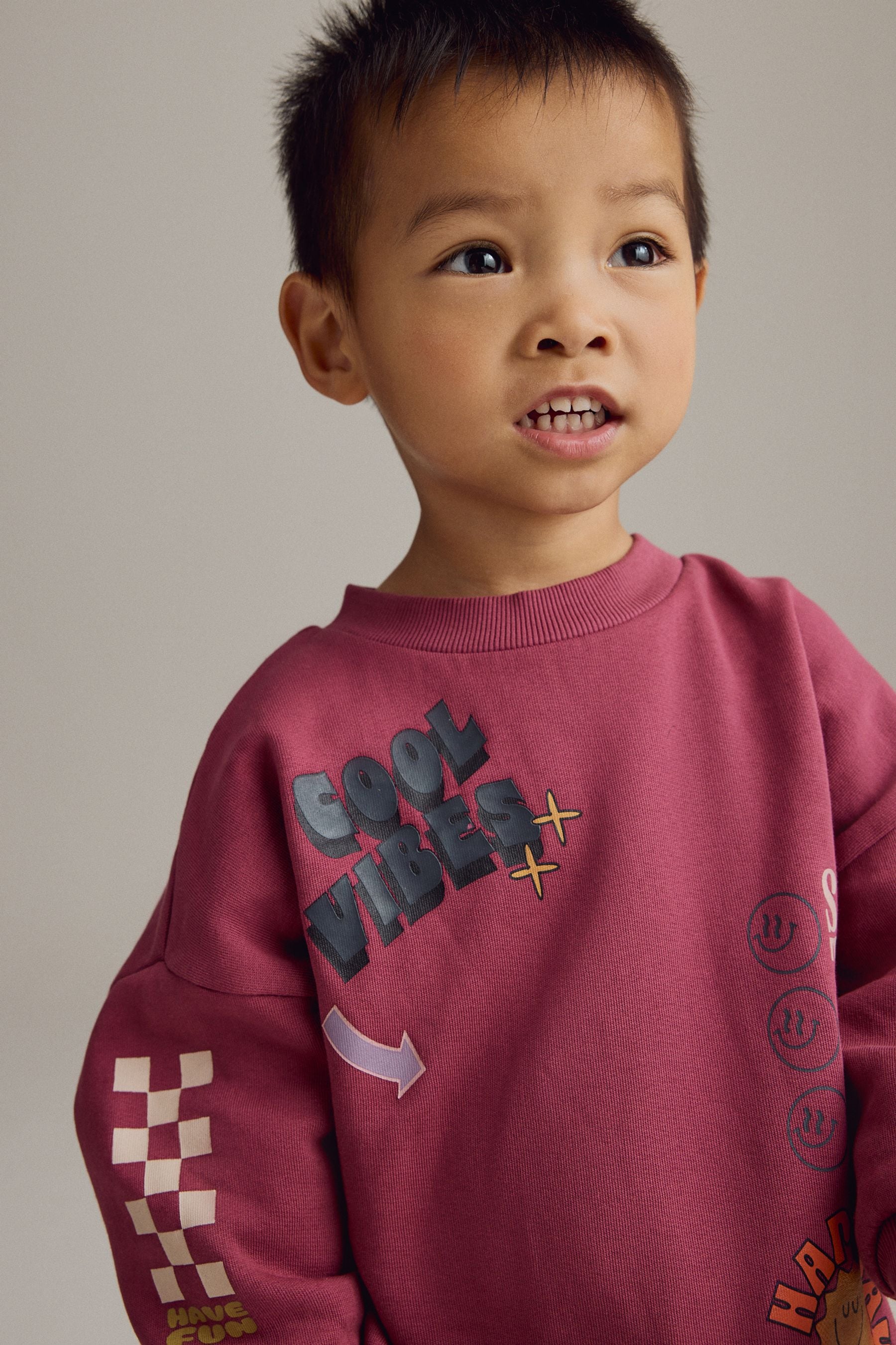 Burgundy Red Backprint Sweatshirt and Joggers Set (3mths-7yrs)