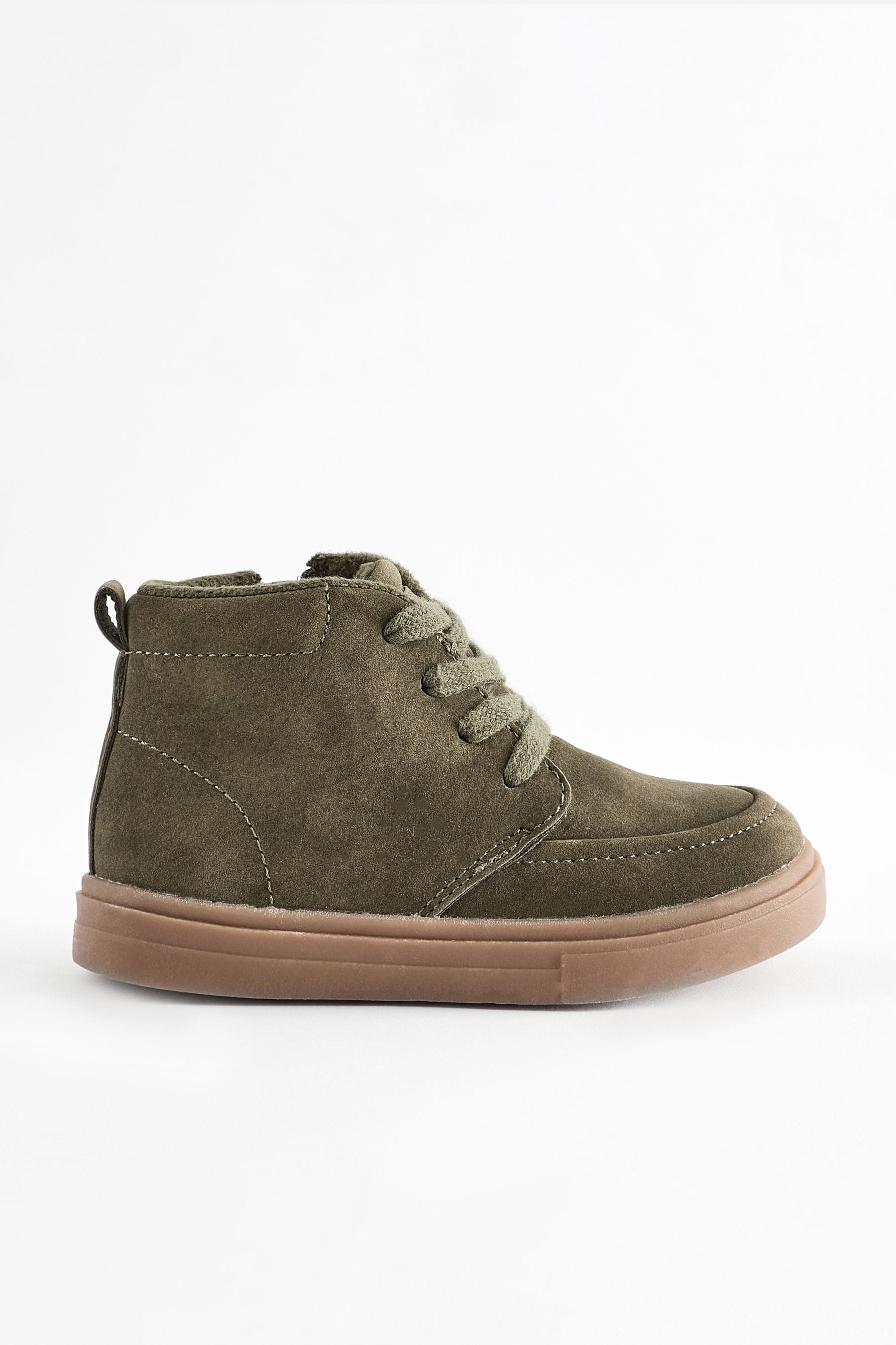 Green Wide Fit (G) Warm Lined Chukka Boots