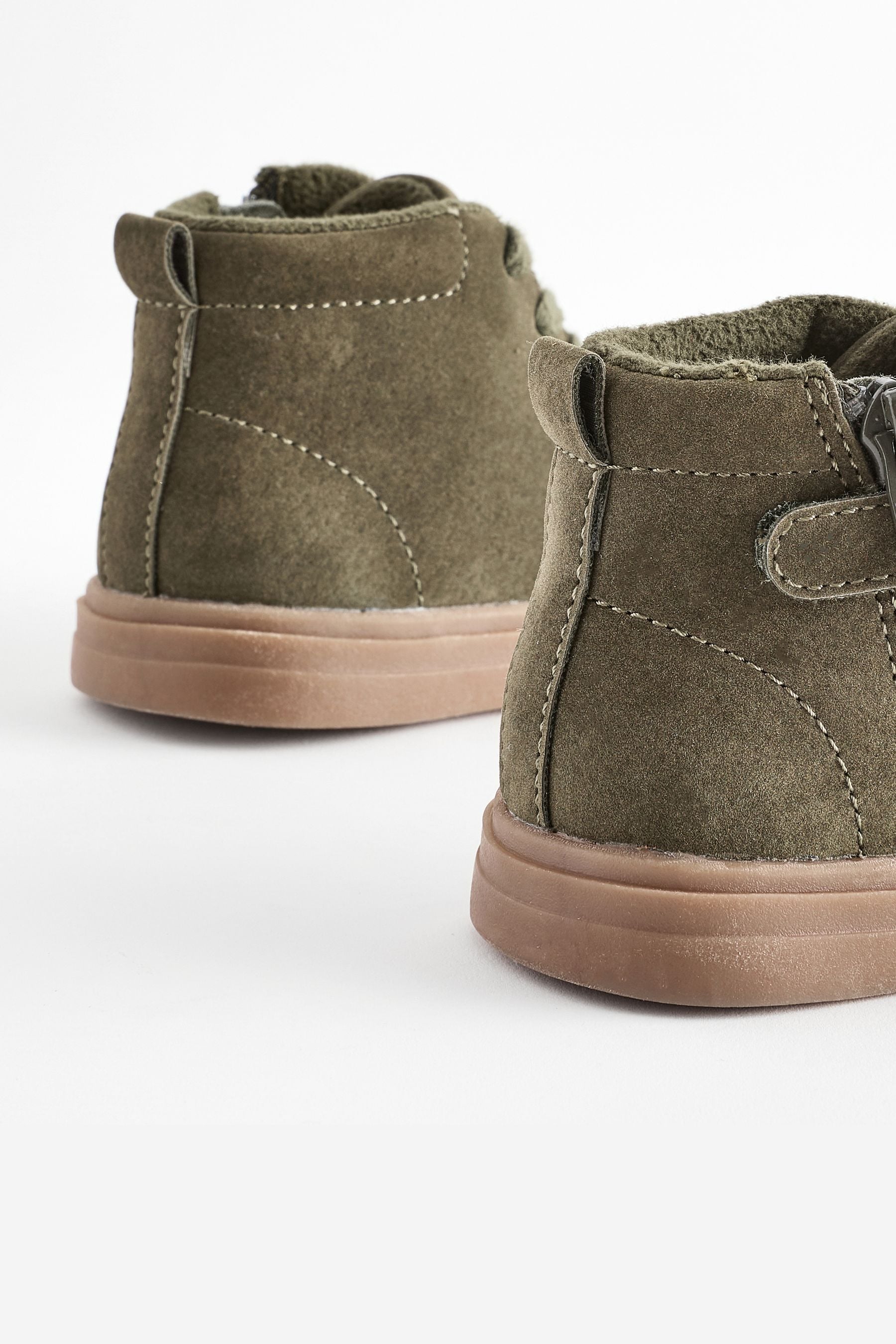 Green Wide Fit (G) Warm Lined Chukka Boots