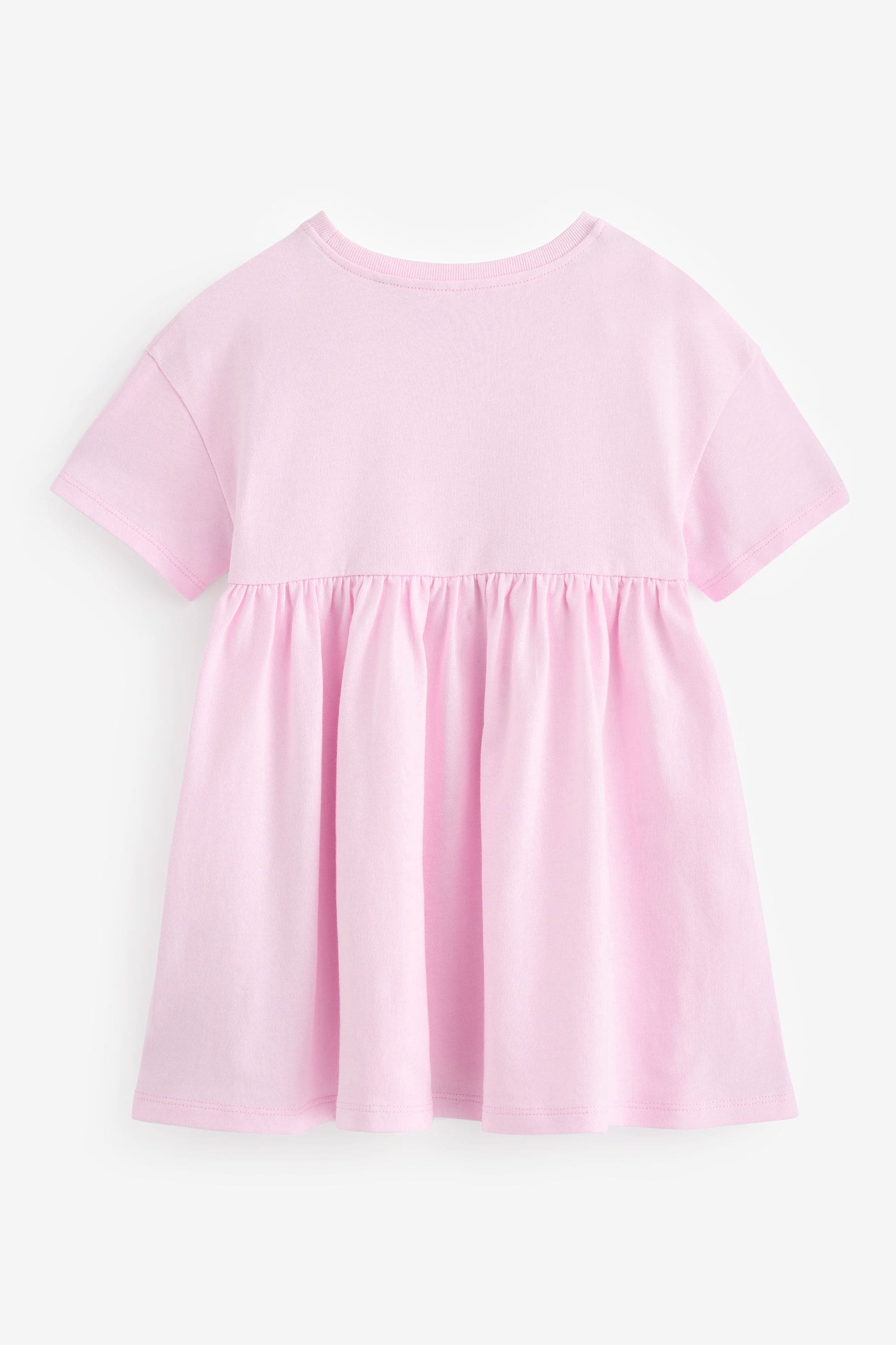 Pale Pink Short Sleeve Jersey Dress (3mths-7yrs)