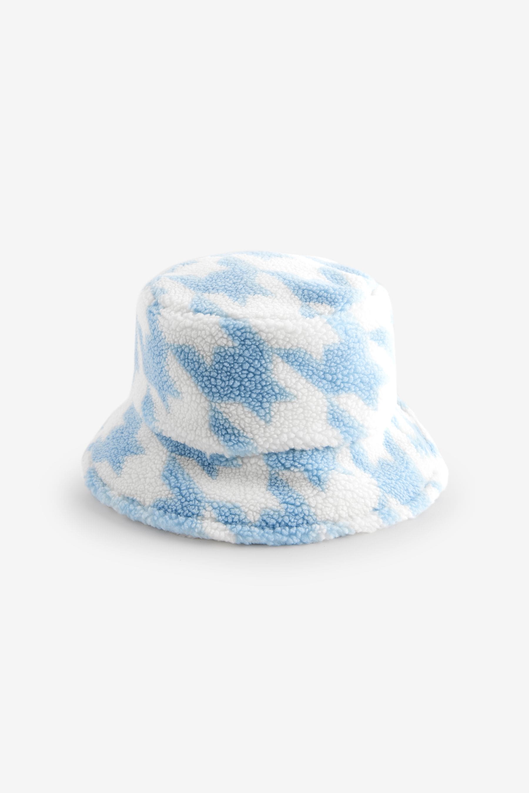 Blue/Ecru Borg Bucket Hat (1-16yrs)