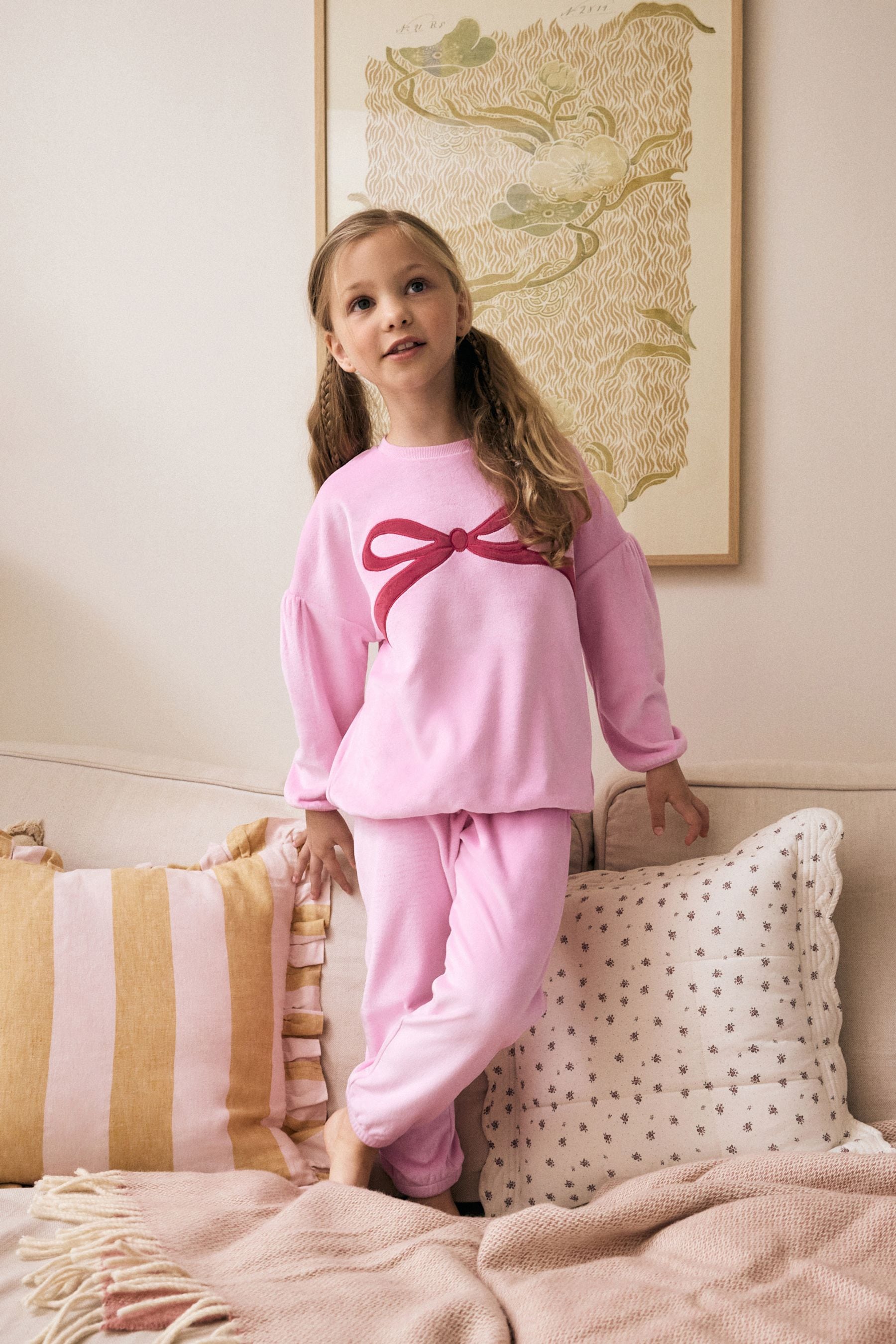 Red/Pink Cosy Fleece Pyjamas (9mths-16yrs)