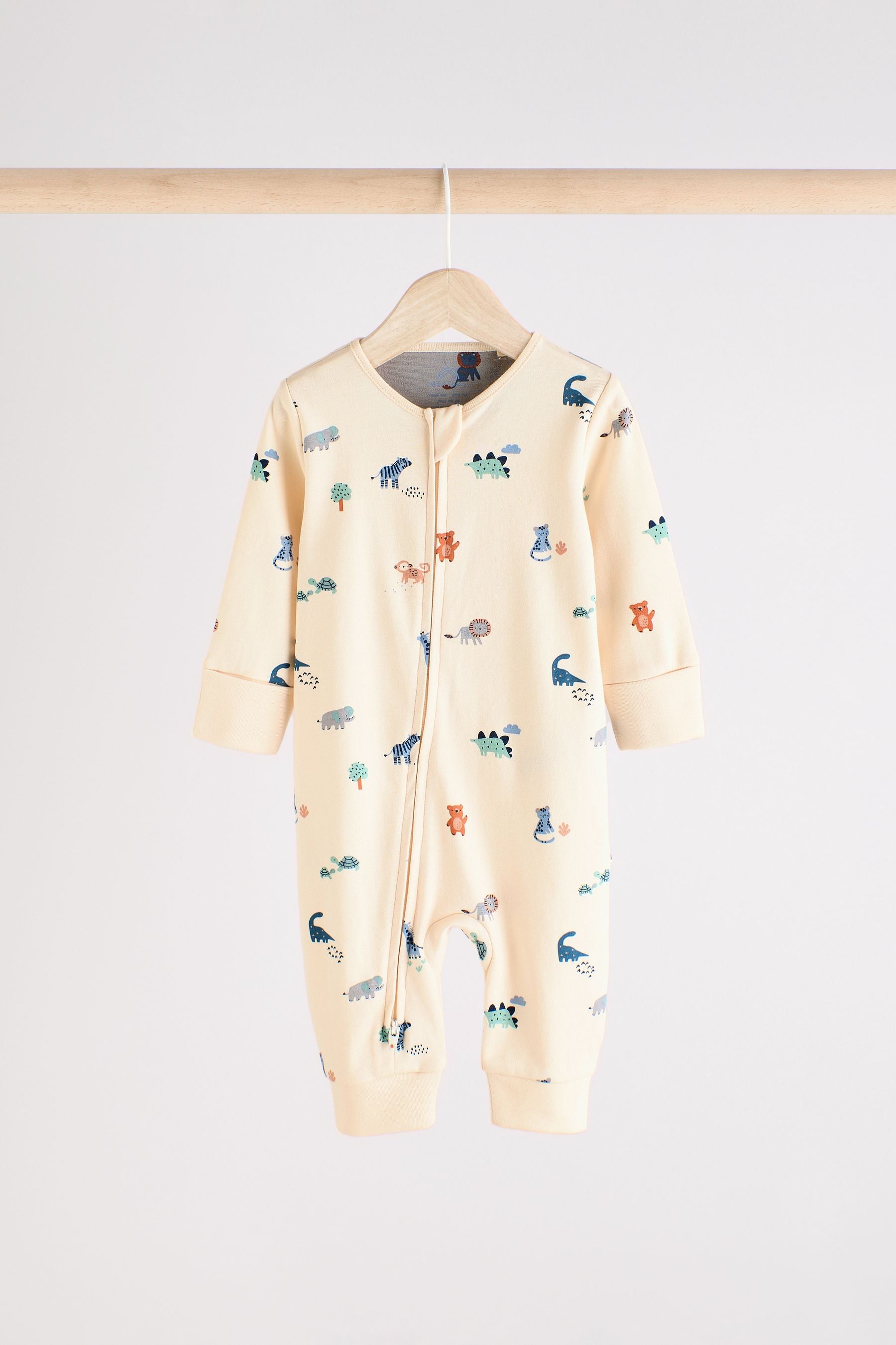 Teal Blue Printed Baby Sleepsuits 3 Pack (0mths-3yrs)