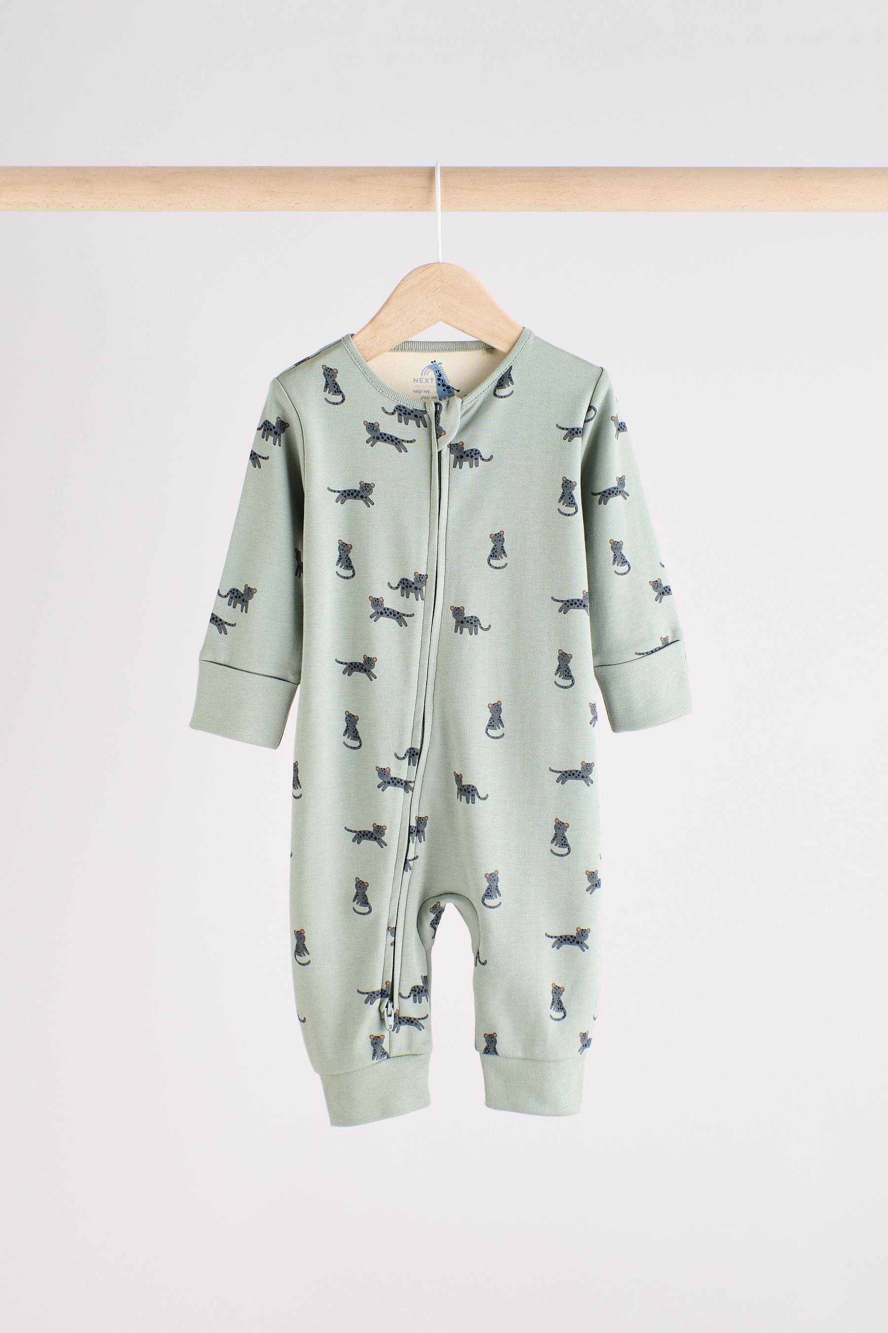 Teal Blue Printed Baby Sleepsuits 3 Pack (0mths-3yrs)