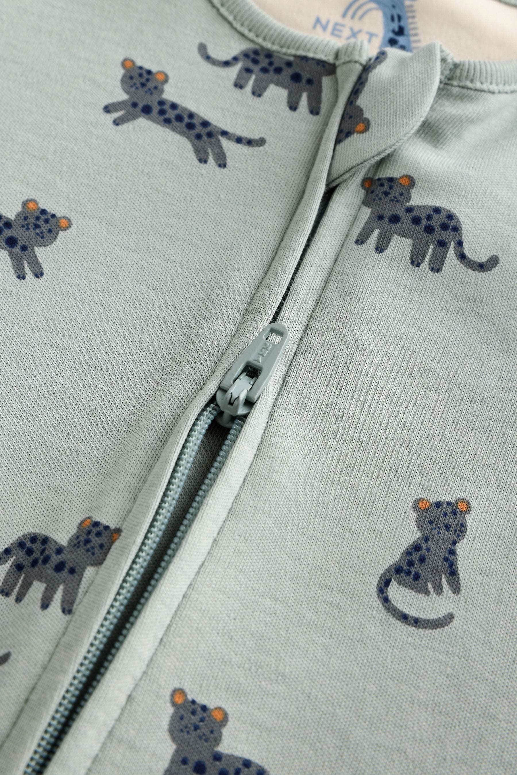 Teal Blue Printed Baby Sleepsuits 3 Pack (0mths-3yrs)