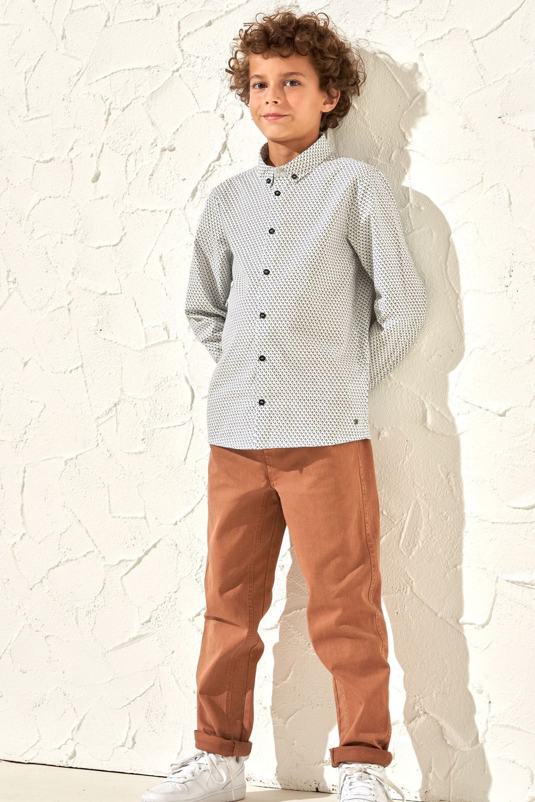 Angel & Rocket White Oscar Smart Washed Chino Trousers