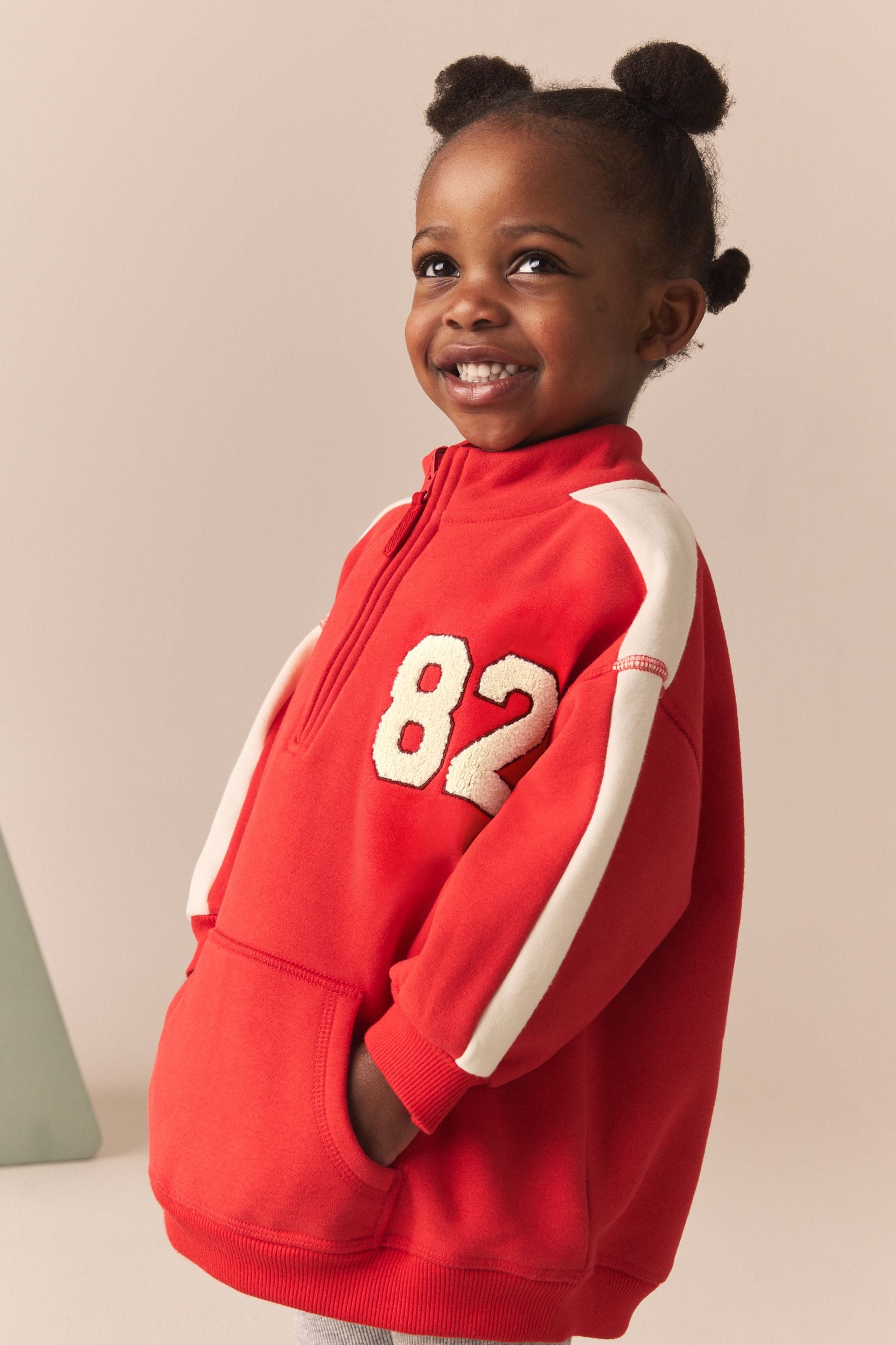 Red Half Zip Sweater And Leggings Set (3mths-7yrs)