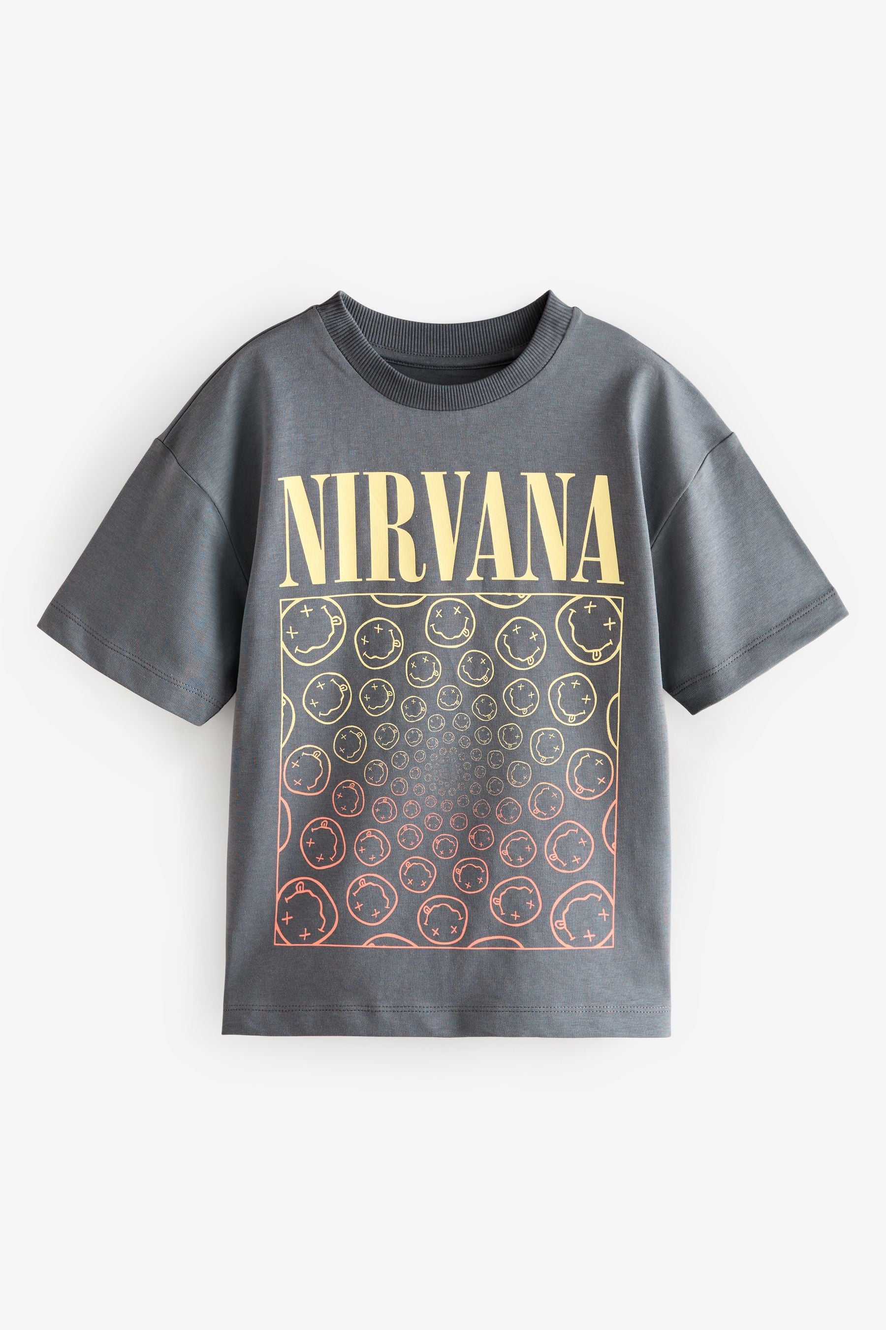 Charcoal Grey 100% Cotton Licensed Nirvana T-Shirt (3-16yrs)