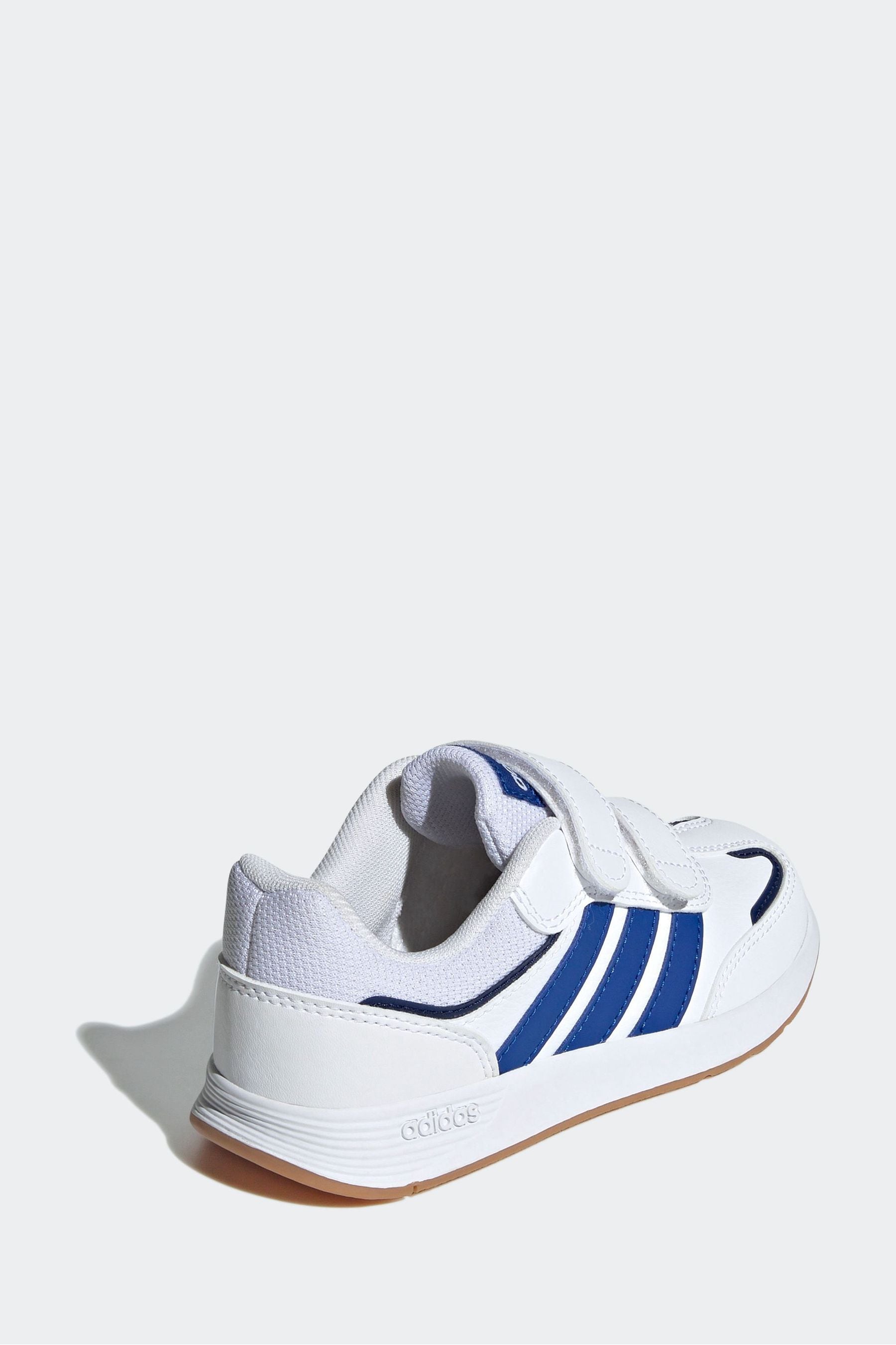 adidas White/Blue Kids Tensaur Switch Shoes