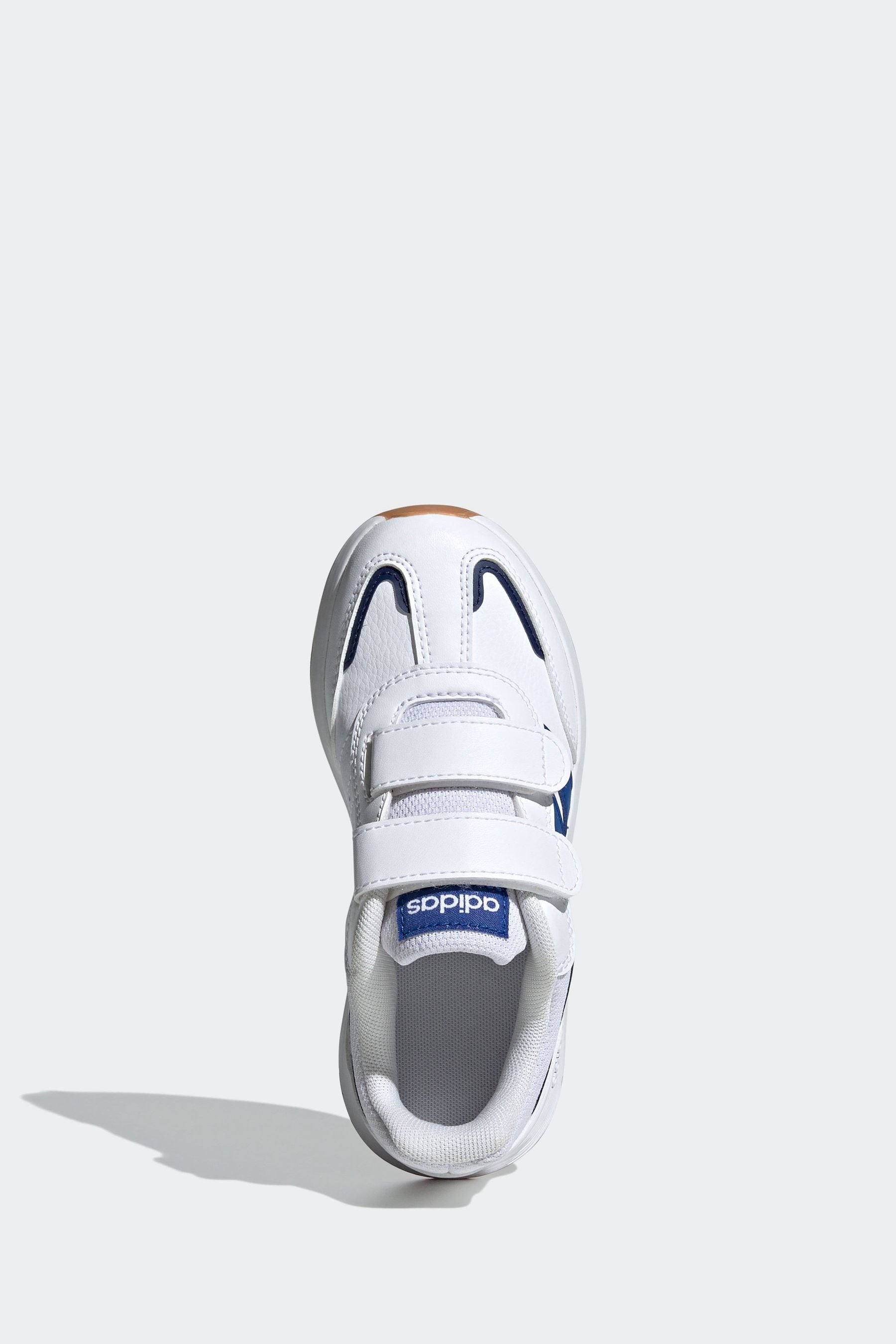 adidas White/Blue Kids Tensaur Switch Shoes