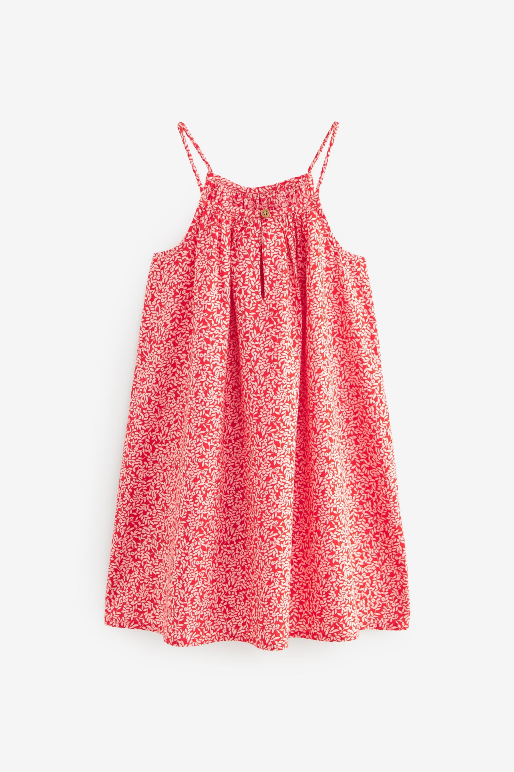 Red Ditsy Strappy Dress (3-16yrs)