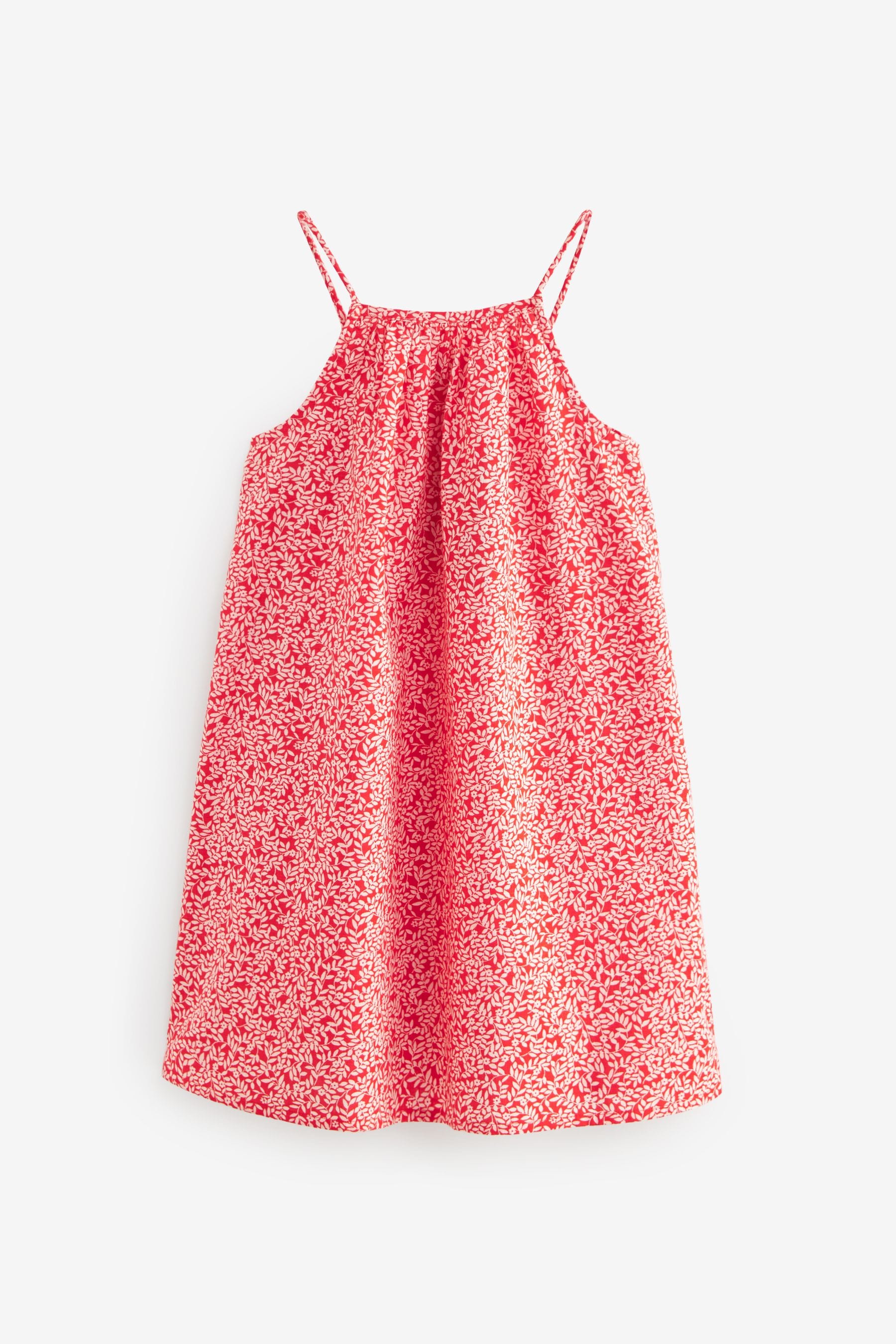 Red Ditsy 100% Cotton Strappy Sundress (3-16yrs)