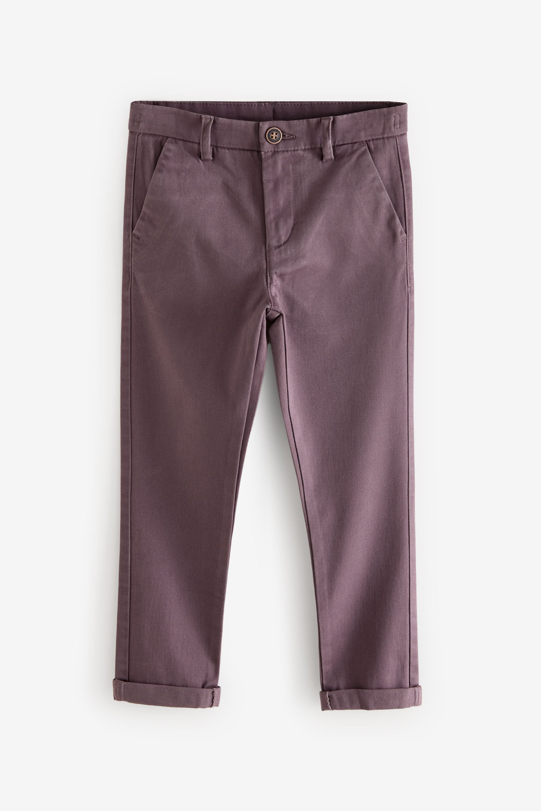 Fig Purple Skinny Fit Stretch Chino Trousers (3-17yrs)