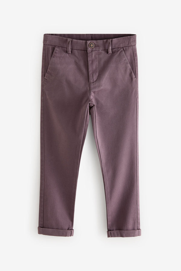 Fig Purple Stretch Chino Trousers (3-16yrs)