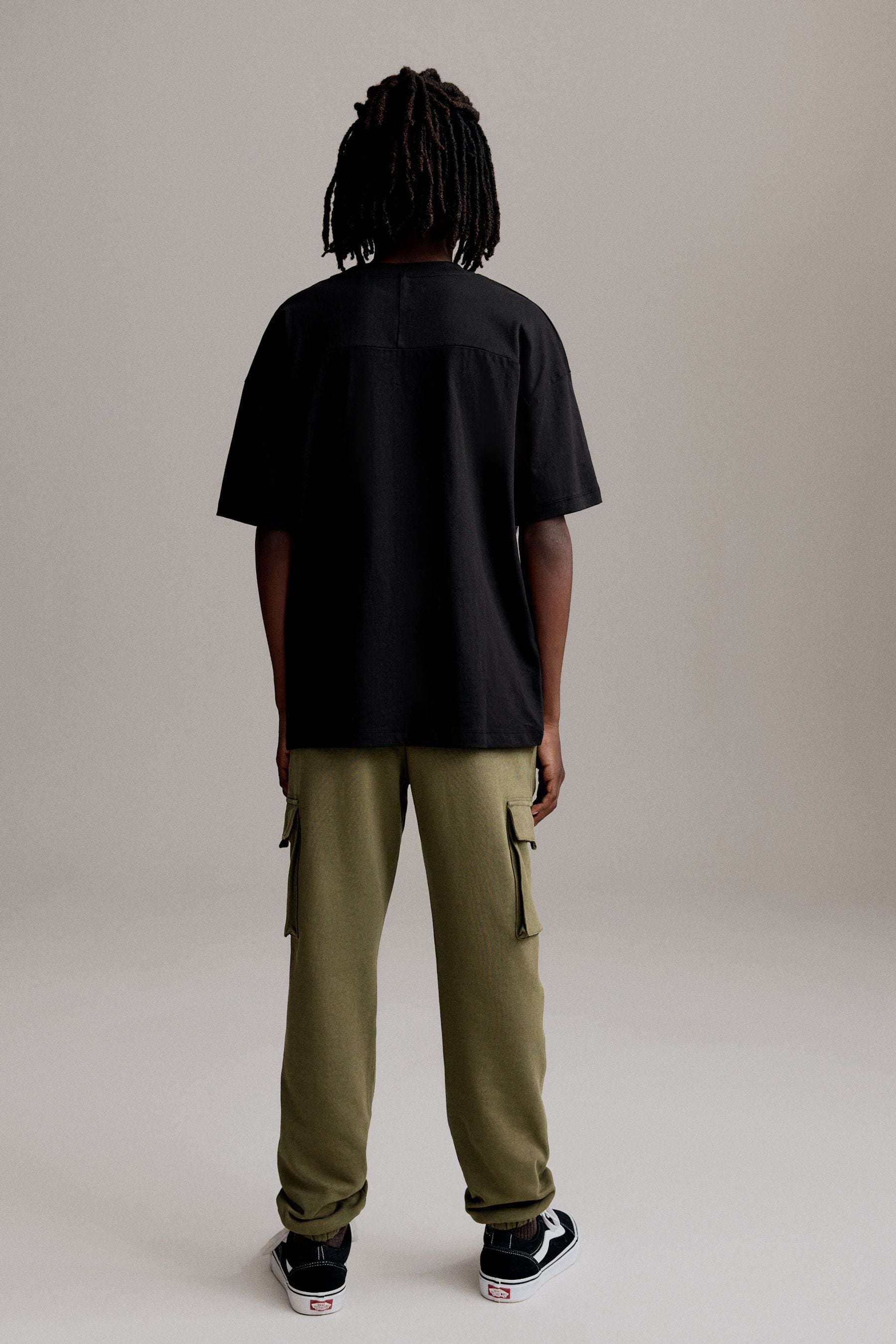 Black/Khaki Green Utility 100% Cotton Short Sleeve T-Shirt and Joggers Set (3-16yrs)