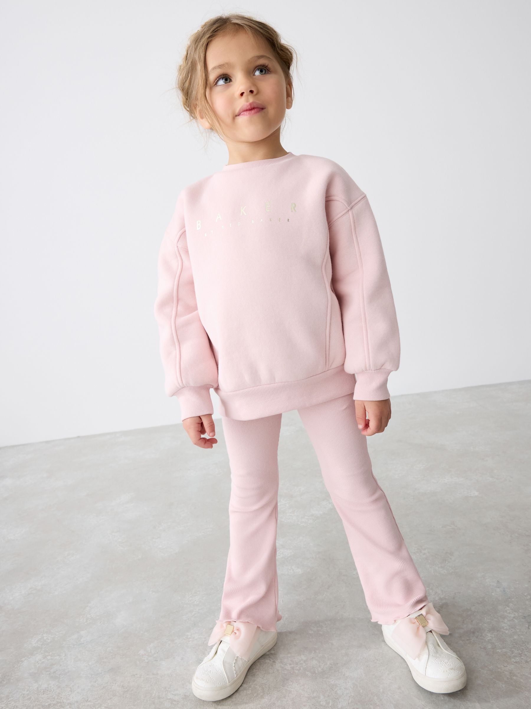 Baker by Ted Baker Pink Sweat Top and Flare Set