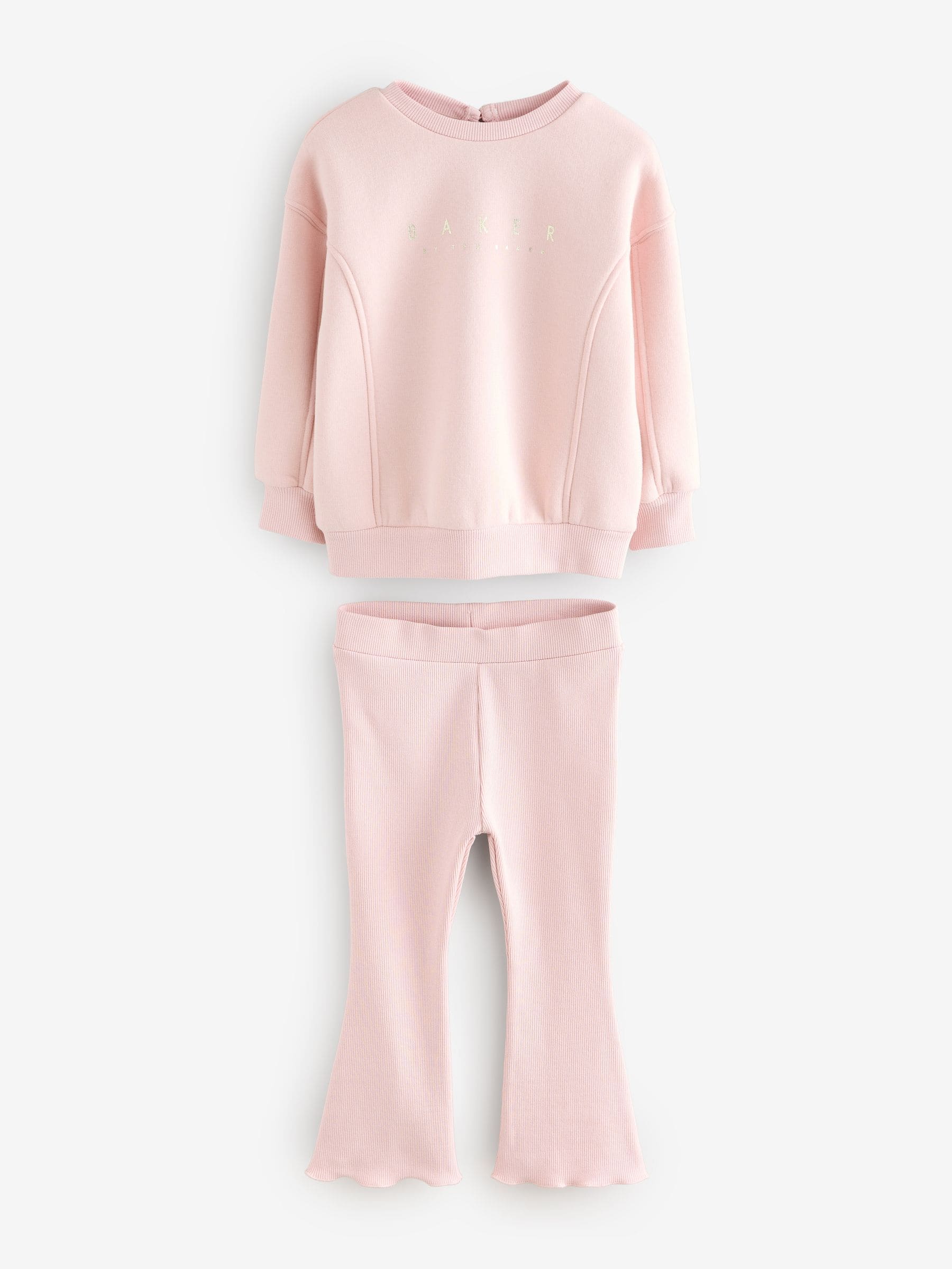 Baker by Ted Baker Pink Sweat Top and Flare Set