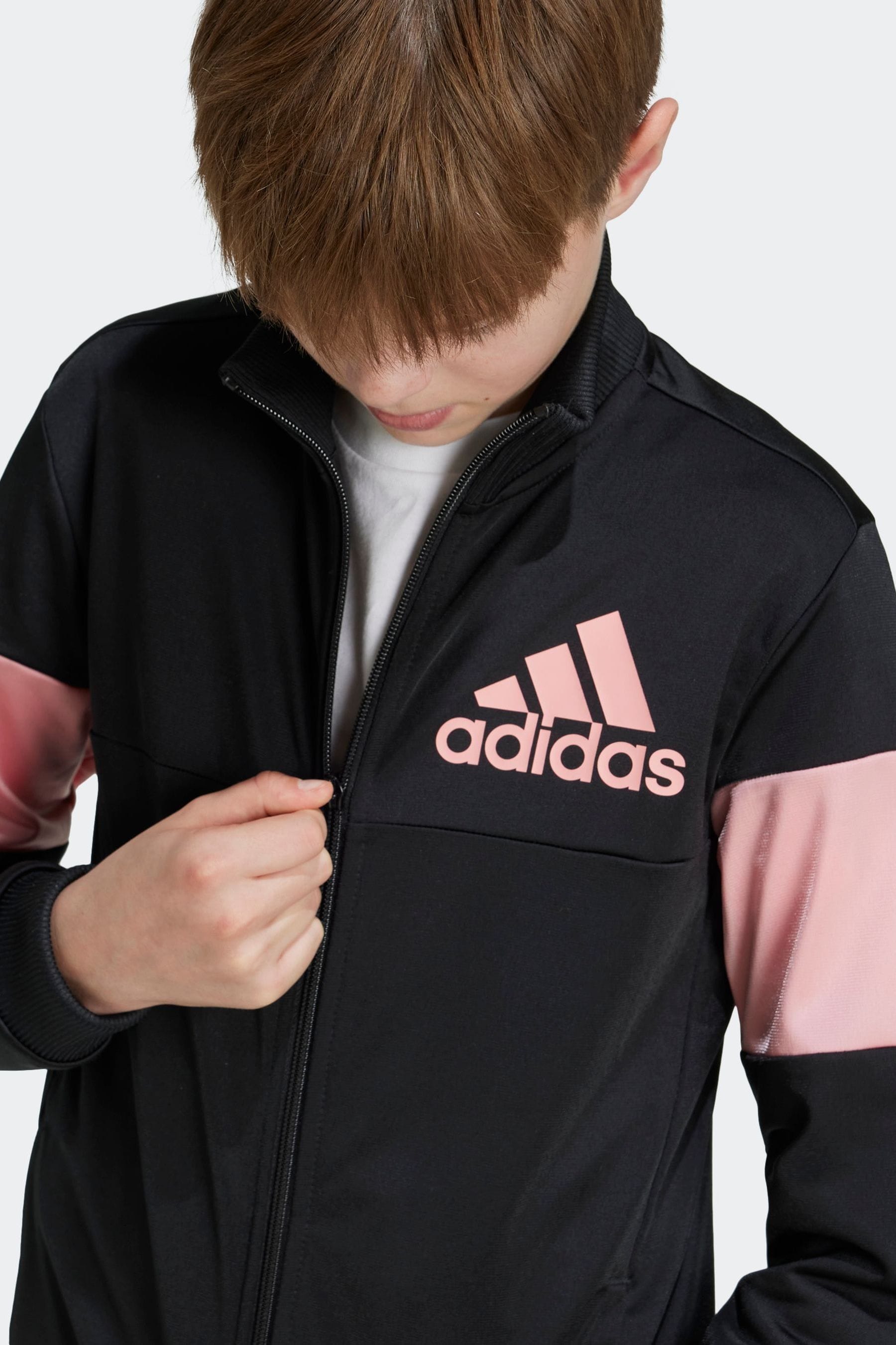 adidas Black/Pink Tracksuit