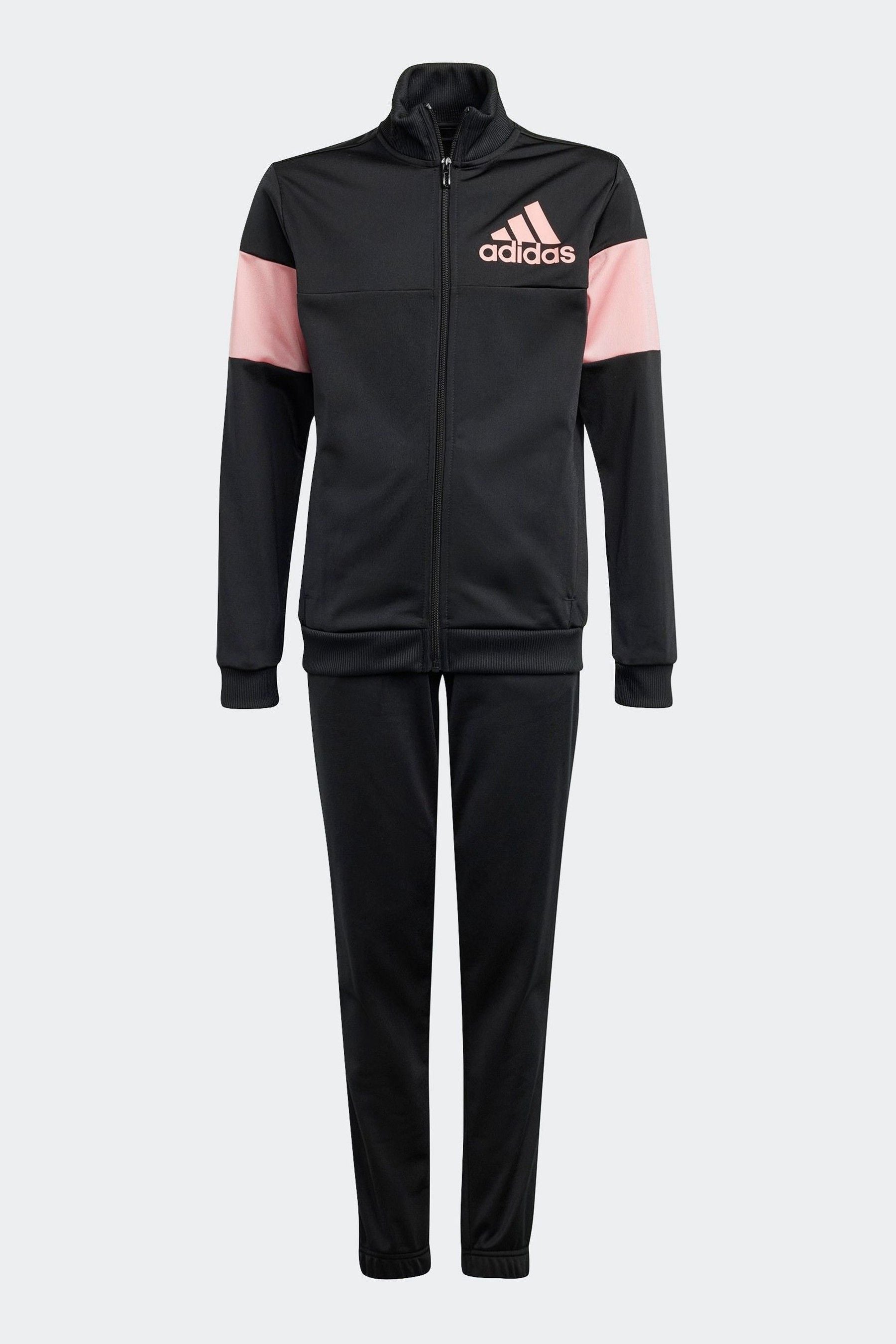 adidas Black/Pink Tracksuit