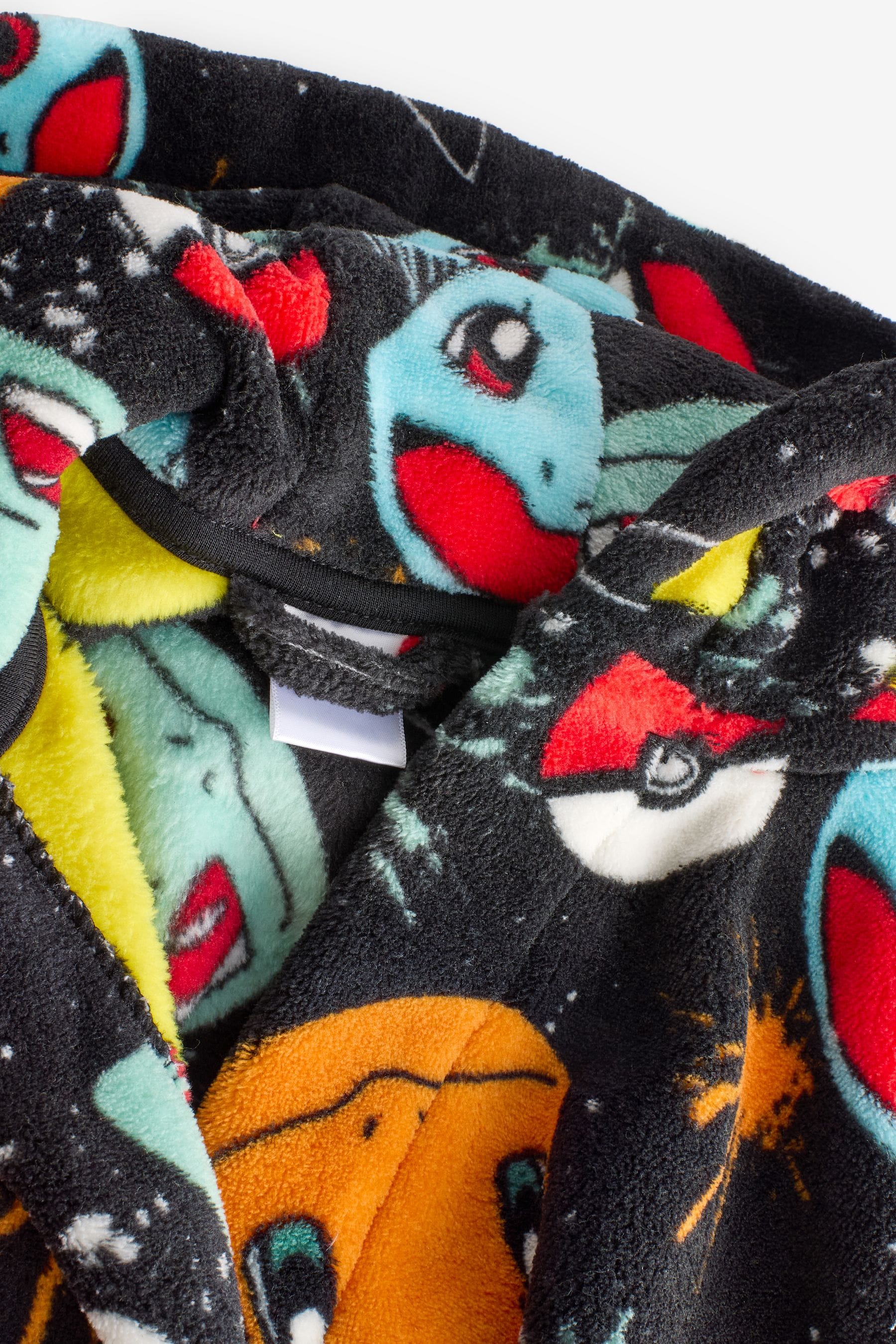 Multi Black Pokemon Fleece Hooded Robe (5-16yrs)