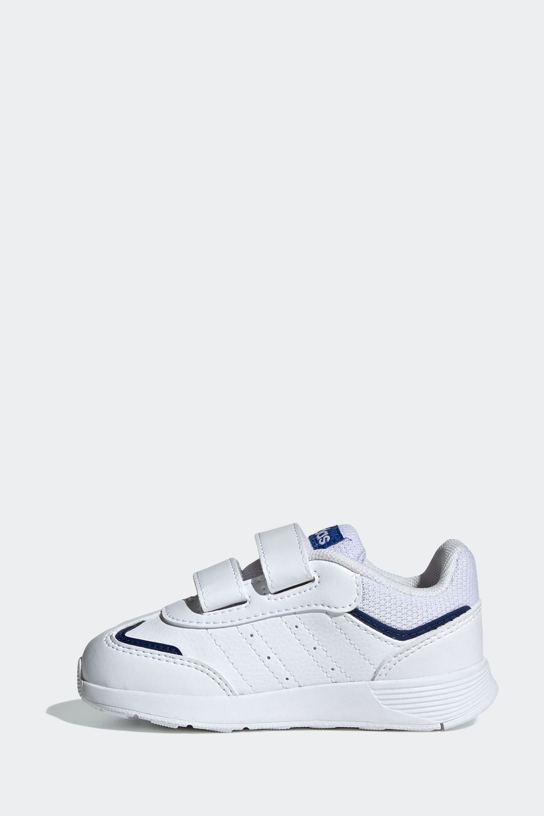 adidas White/Blue Kids Tensaur Switch Shoes