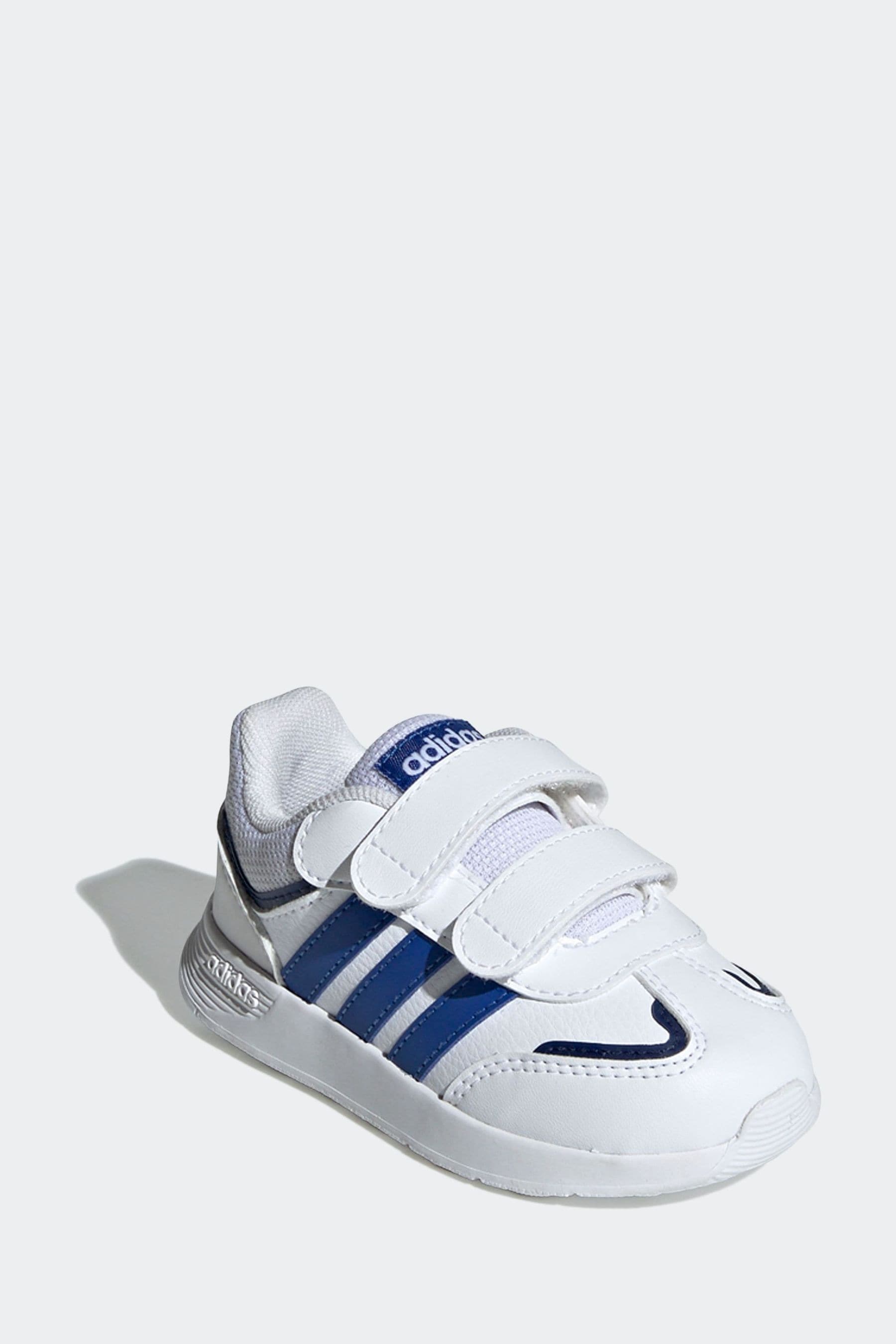 adidas White/Blue Kids Tensaur Switch Shoes