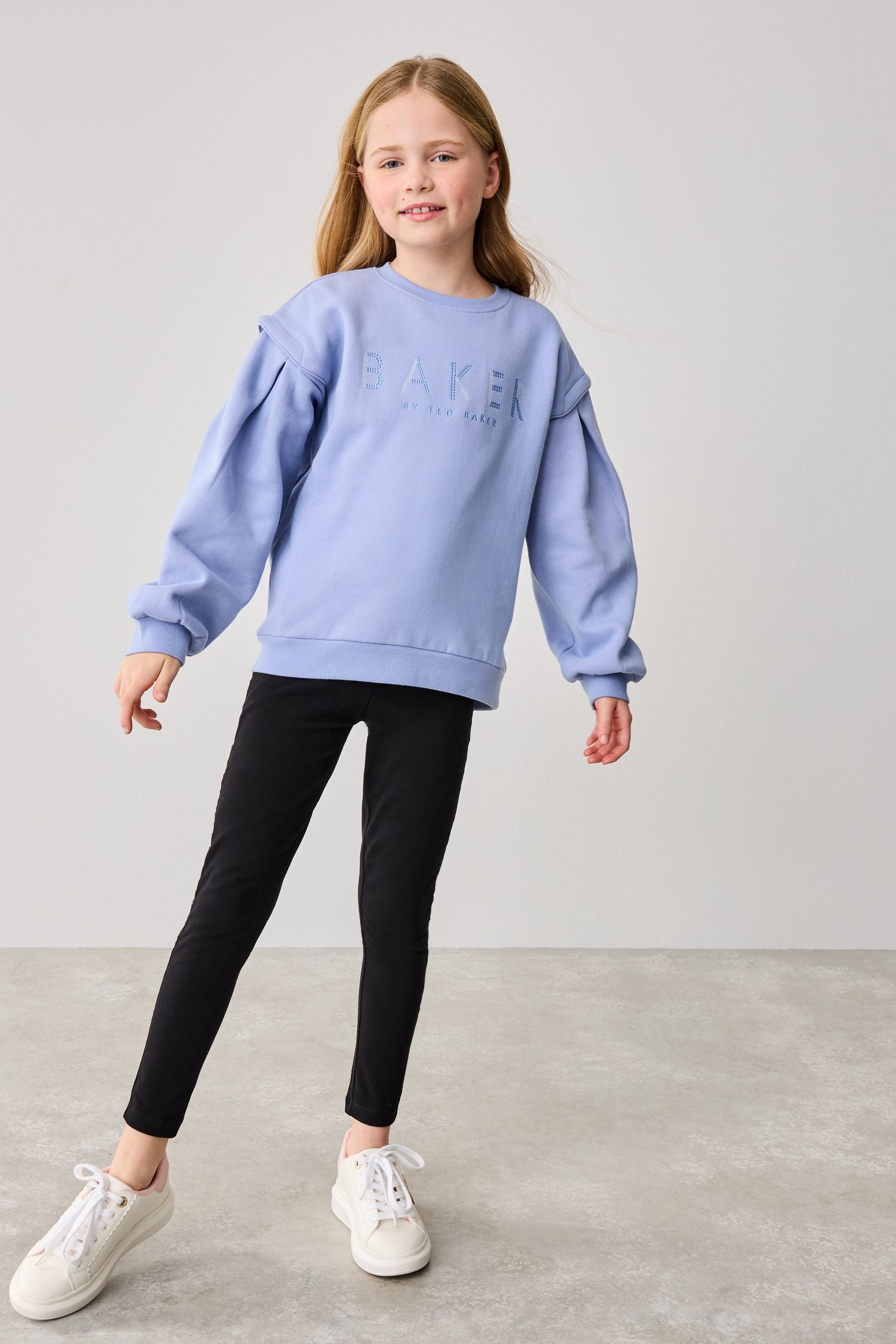 Baker by Ted Baker Blue Embroidered Branded Sweat Top