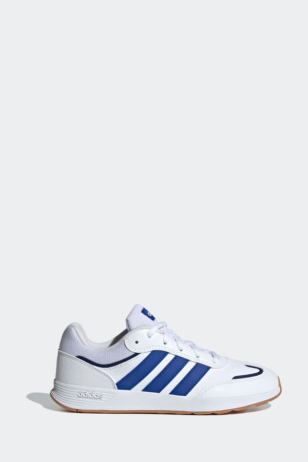 adidas White/Blue Kids Tensaur Switch Trainers