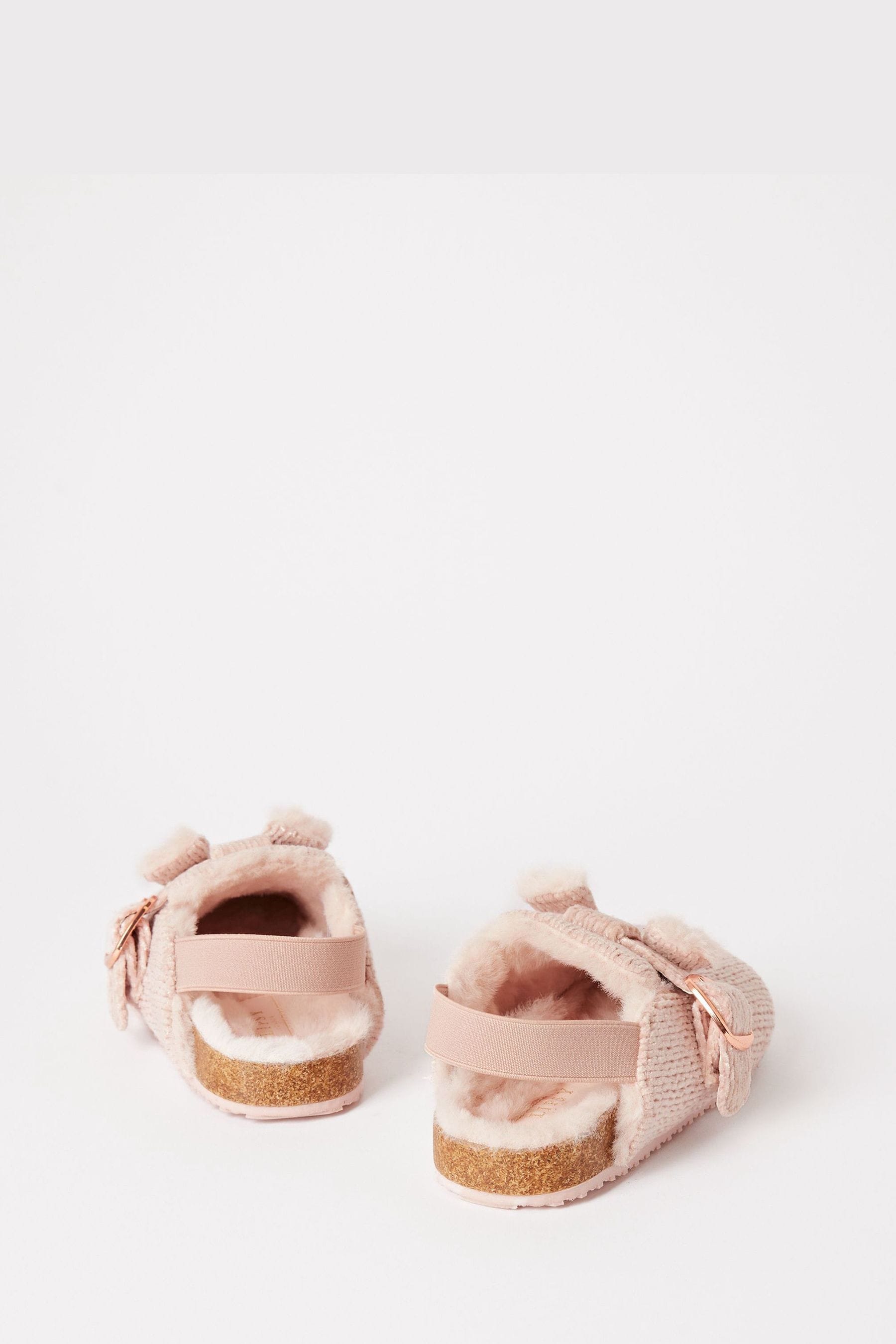 Lipsy Pink Slip On Footbed Buckle Slippers Clogs