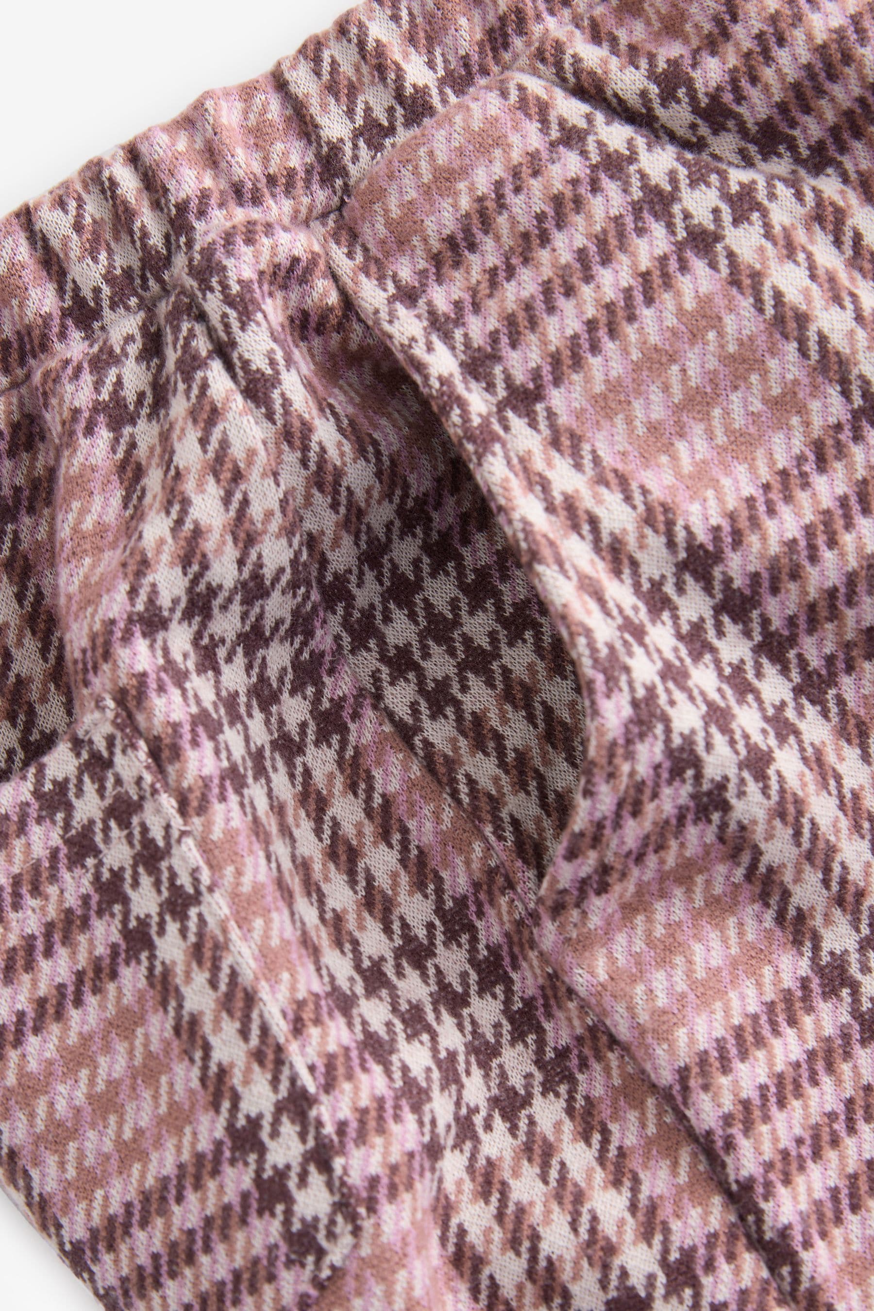 Pink Check Textured Podgey Trousers (3mths-7yrs)