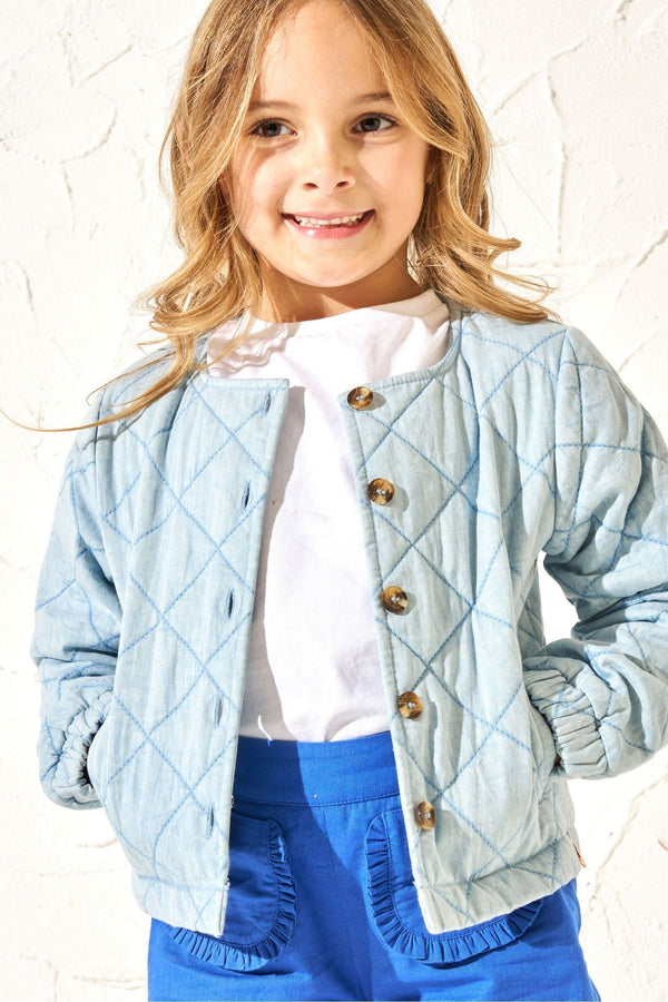 Blue Angel & Rocket 100% Cotton Felice Quilted Denim Jacket