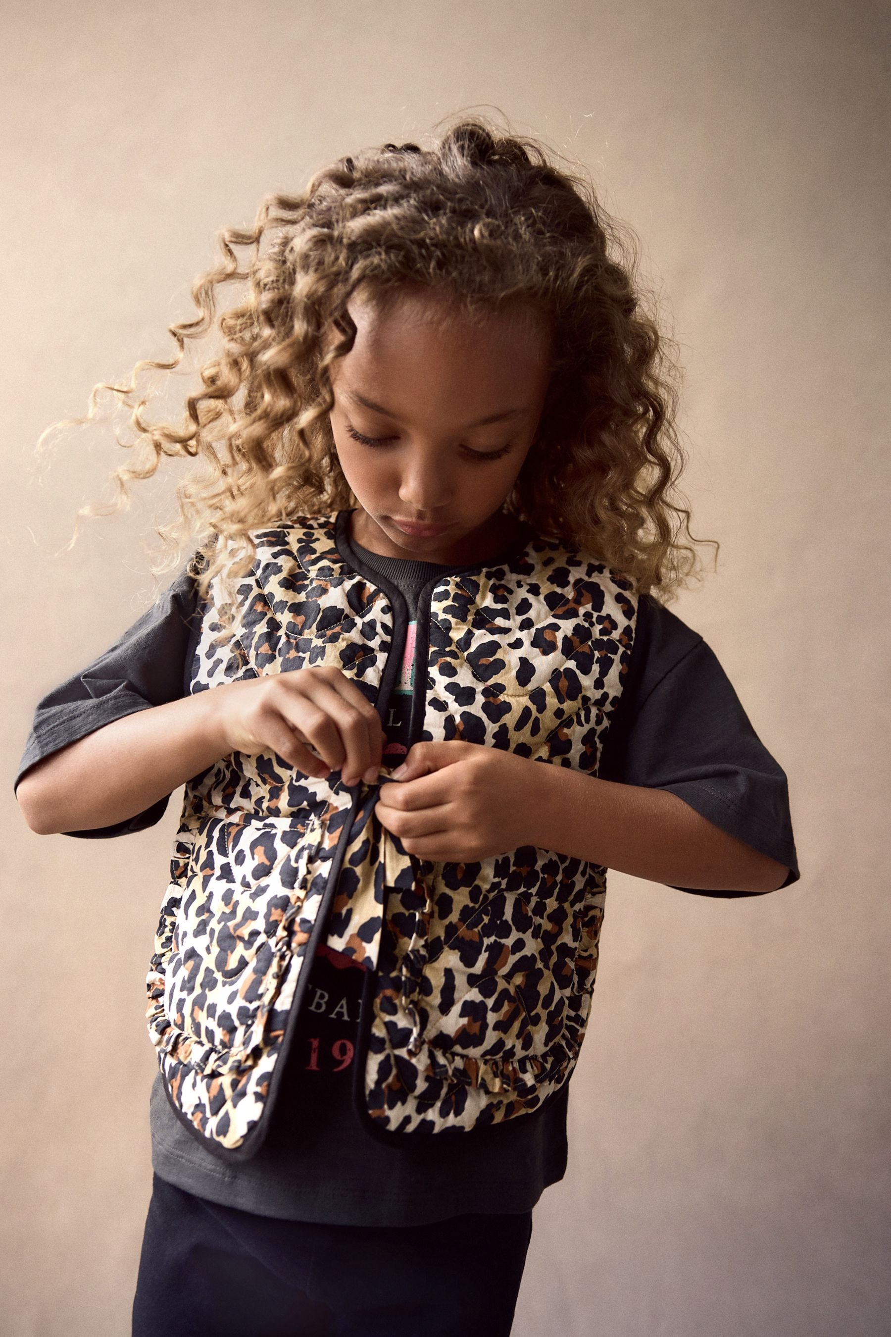 Animal Print Gilet and T-Shirt Set (3-16yrs)